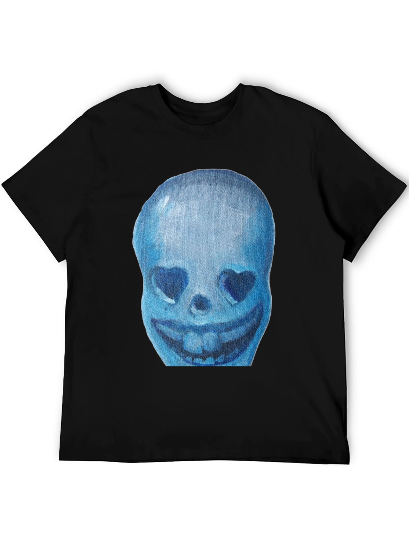 Blue Skull Graphic T-Shirt - Soft Cotton Tee