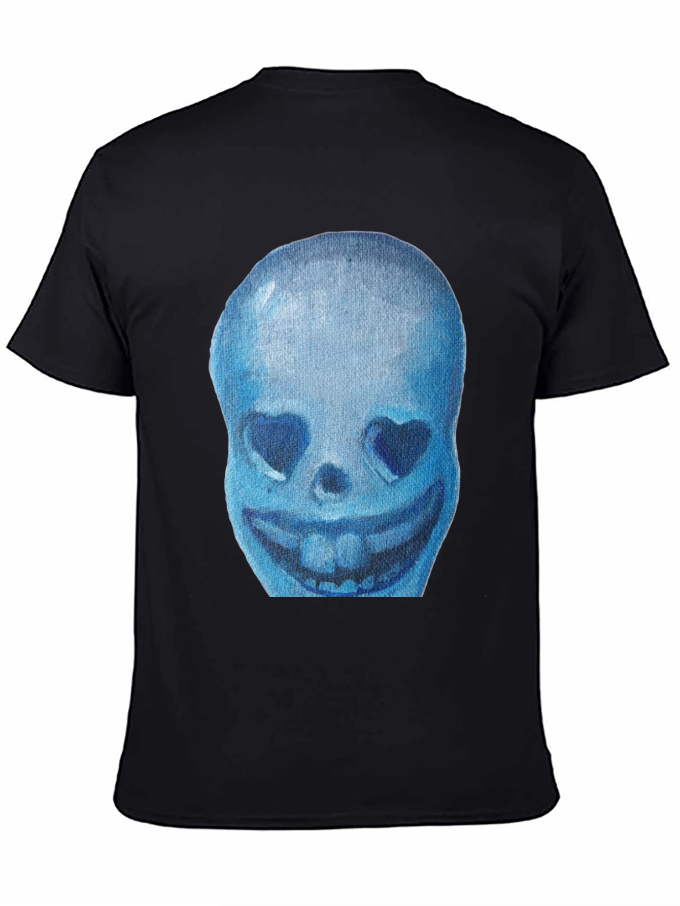 Blue Skull Graphic T-Shirt - Soft Cotton Tee