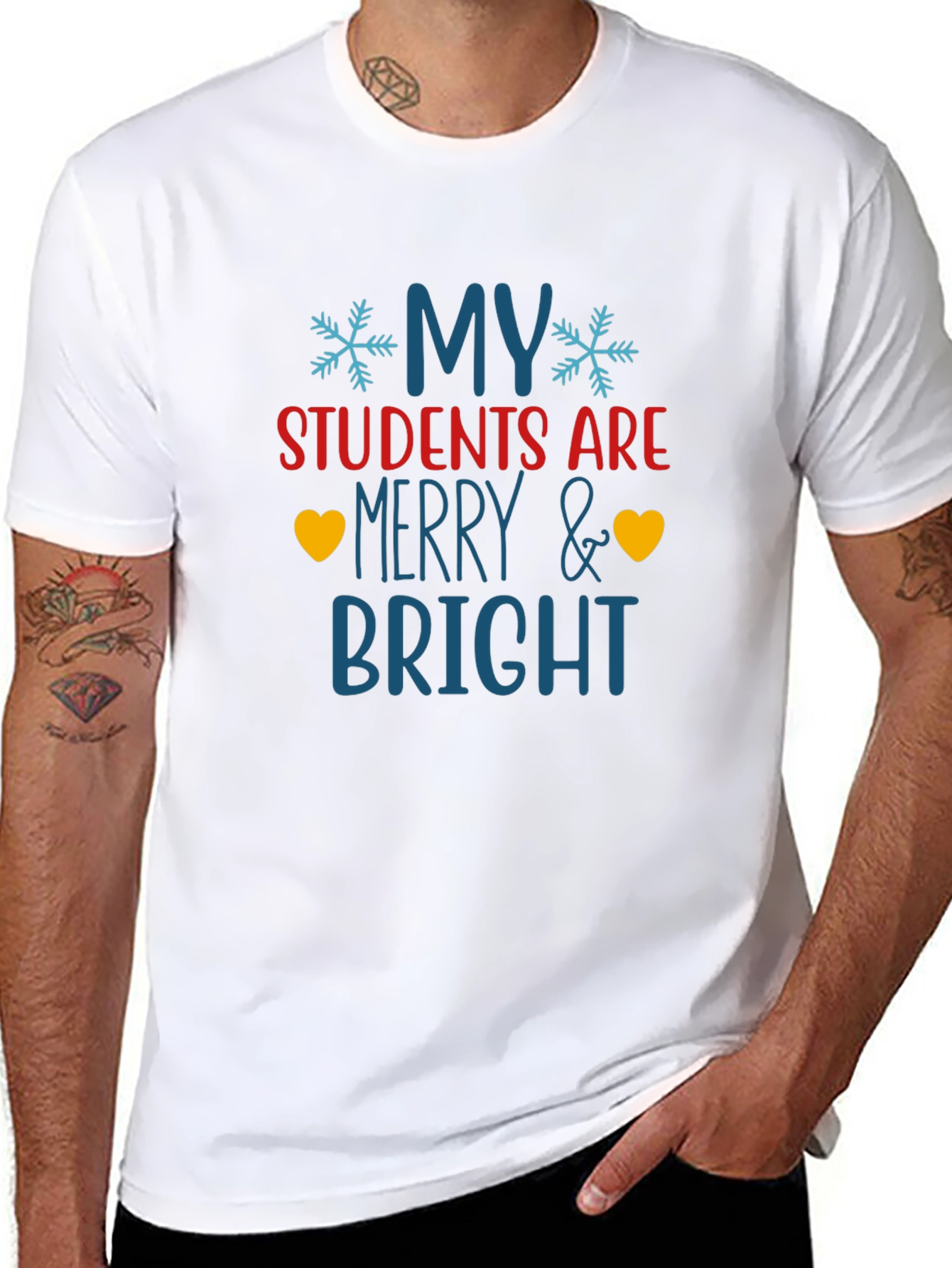 My Students Are Merry & Bright Christmas Teacher T-Shirt