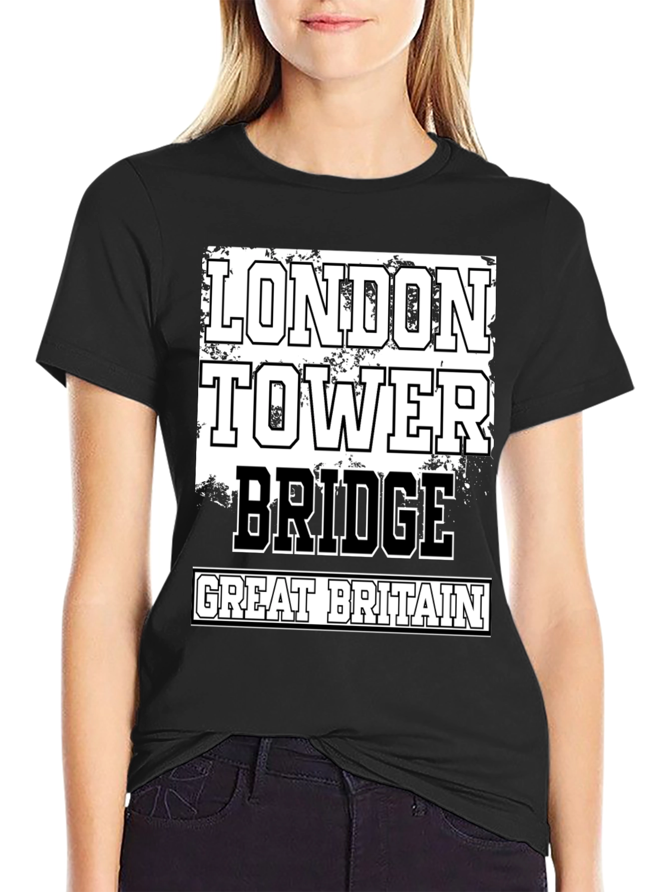 London Tower Bridge Graphic Tee - Great Britain Souvenir