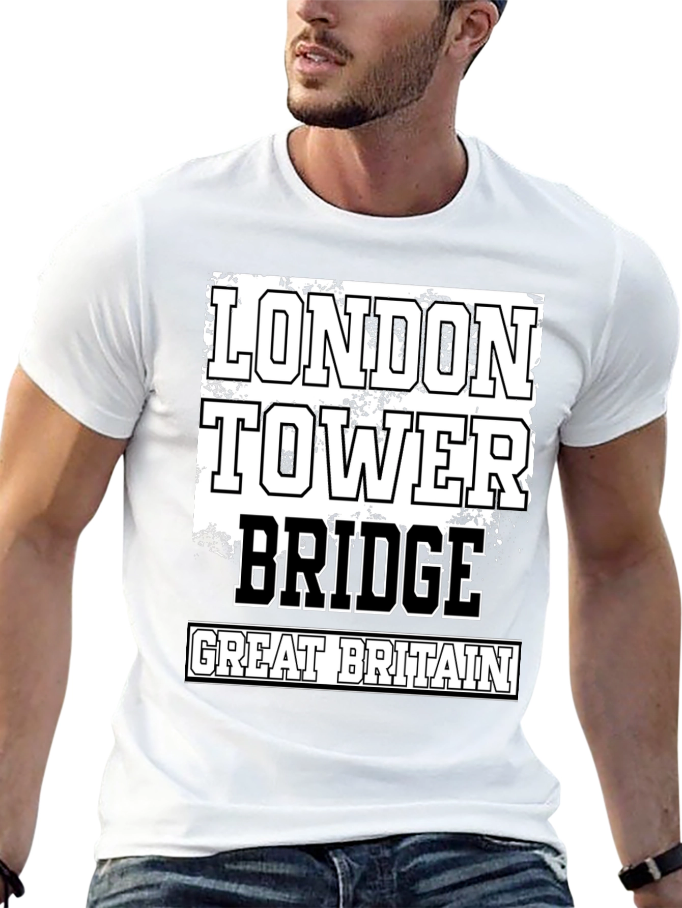 London Tower Bridge Graphic Tee - Great Britain Souvenir
