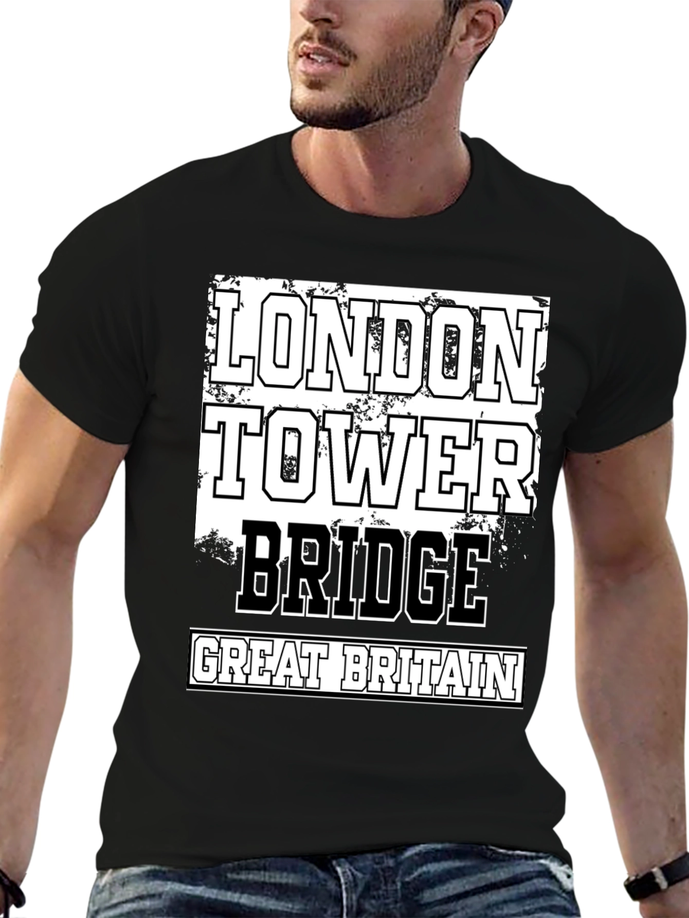 London Tower Bridge Graphic Tee - Great Britain Souvenir