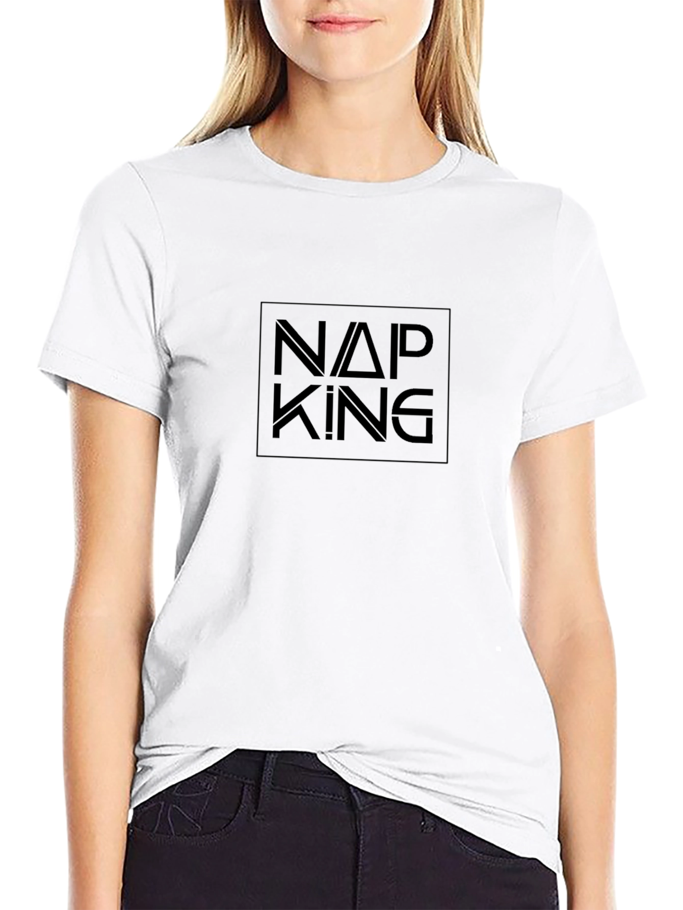 Nap King Graphic Black T-Shirt - Relaxed Fit