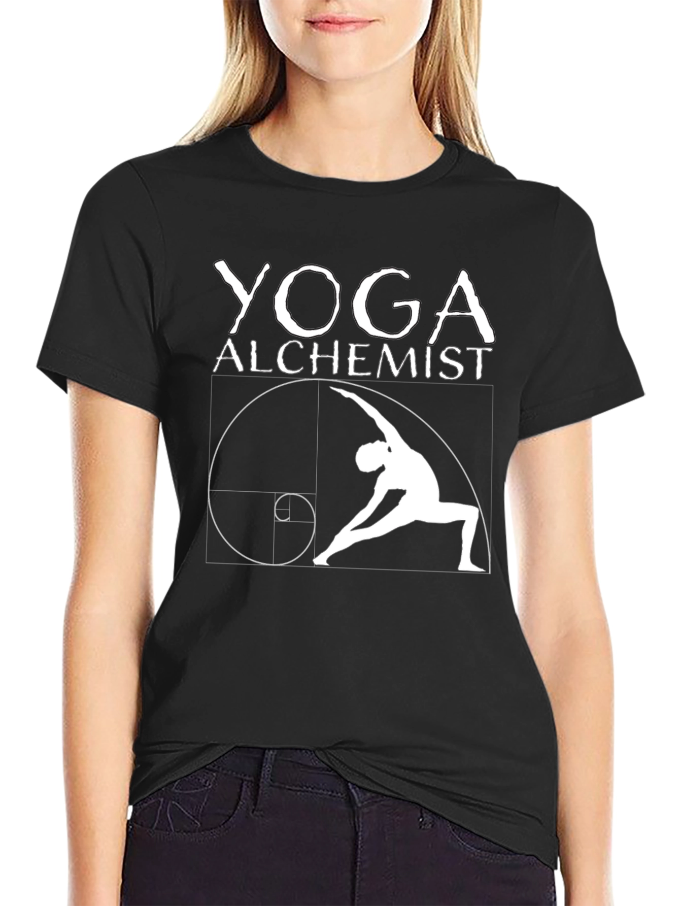 Yoga Alchemist Black T-Shirt - Spiritual Design