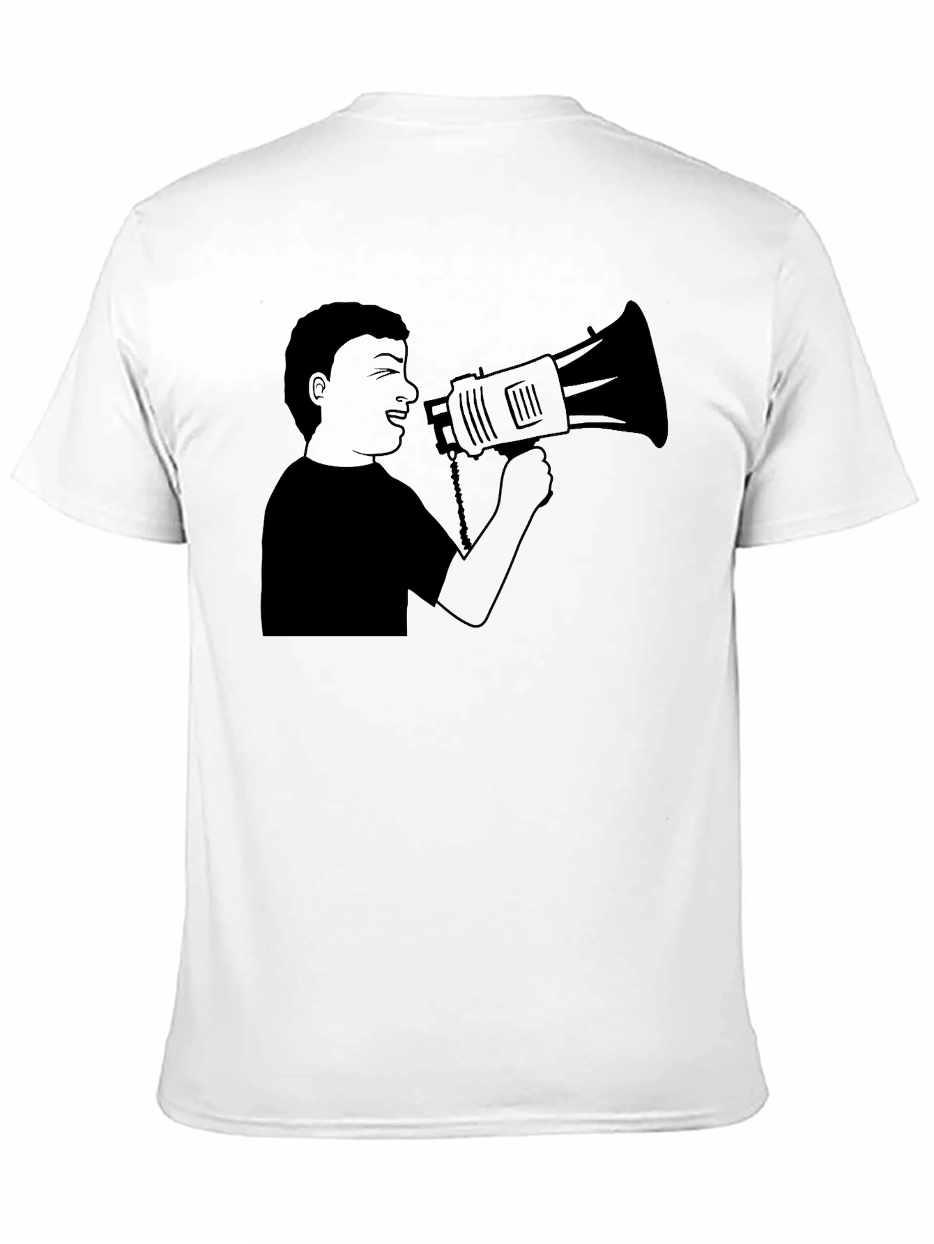 Megaphone Graphic Tee - Black Casual Style