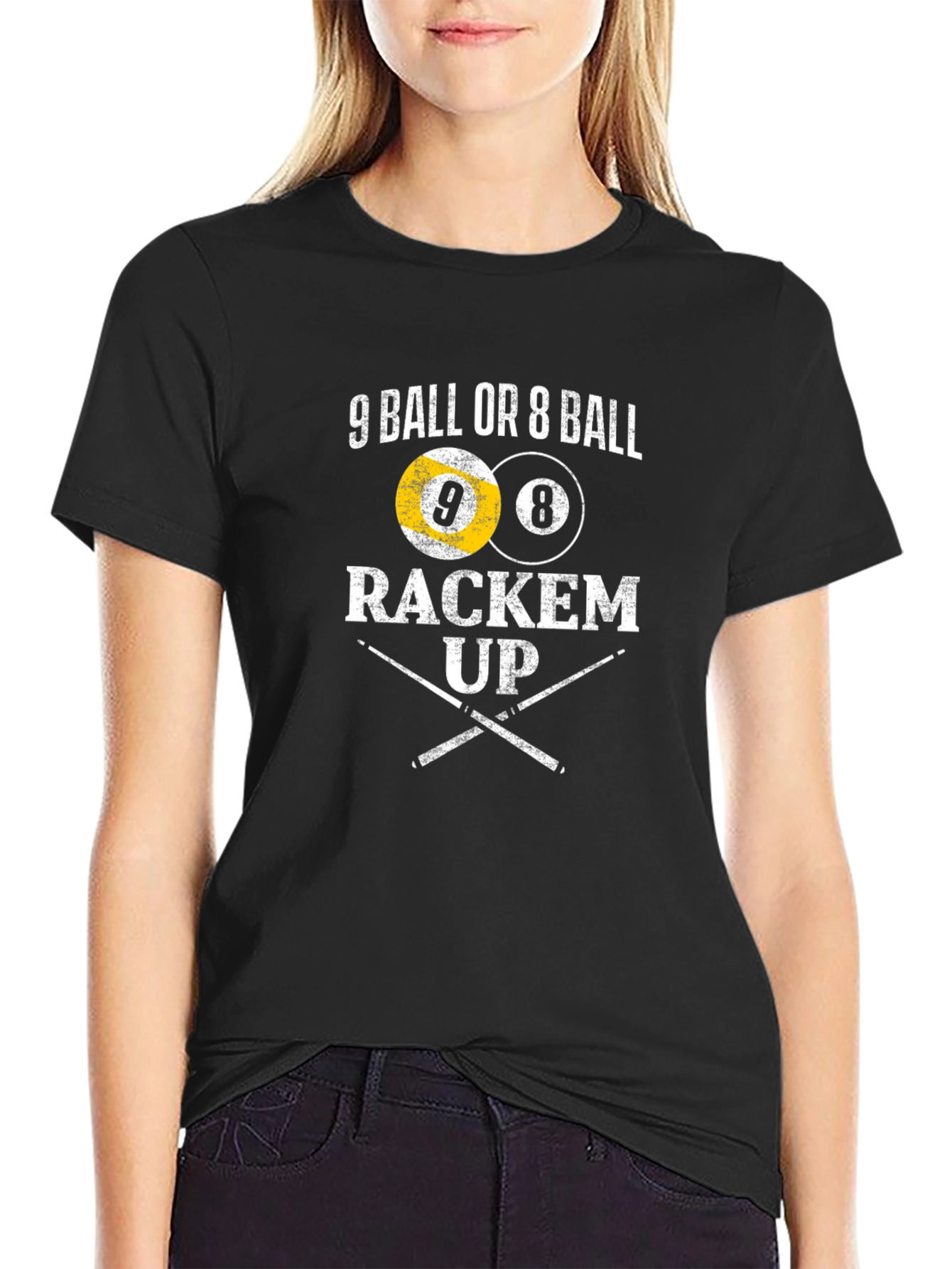 9 Ball or 8 Ball Rackem Up T-Shirt