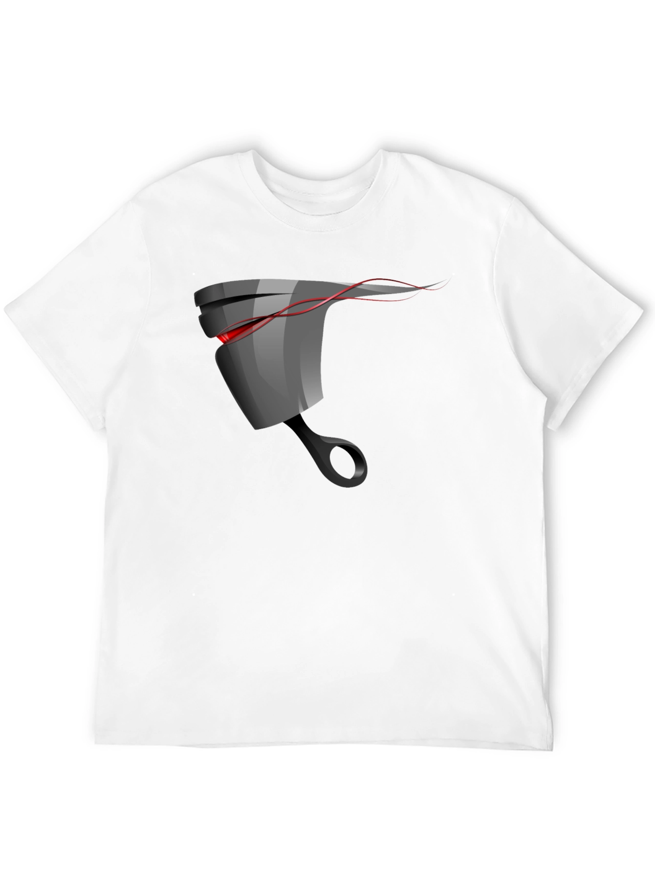 Mens Black Graphic T-Shirt - Piston Design