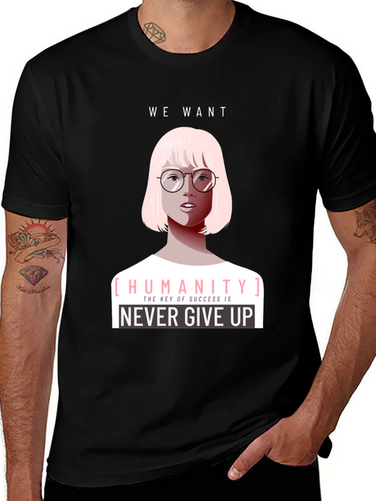 Humanity Graphic Tee - Never Give Up