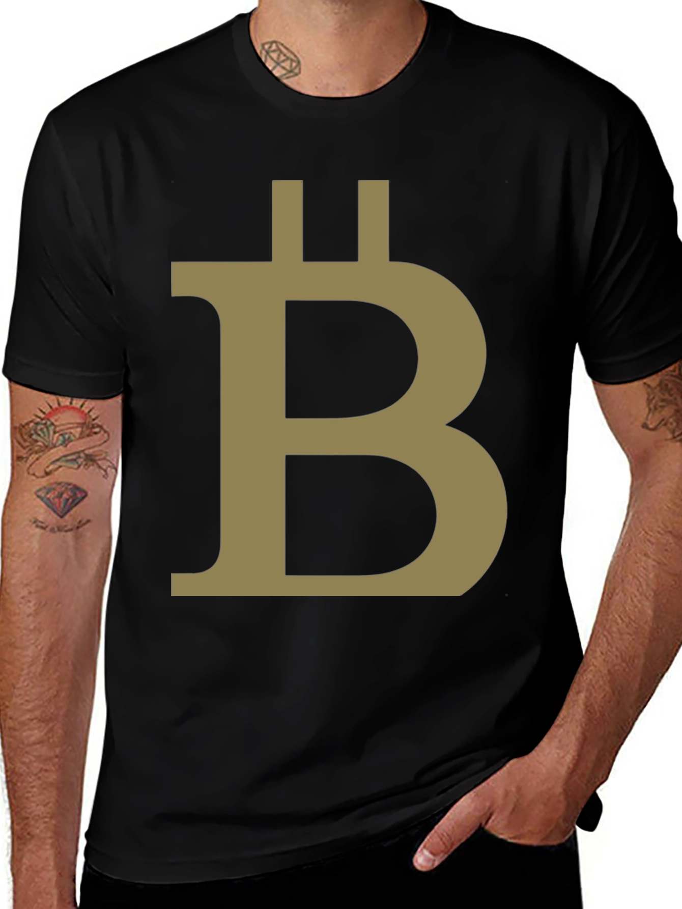 Bitcoin Logo Graphic Tee - Crypto Currency Fan Shirt