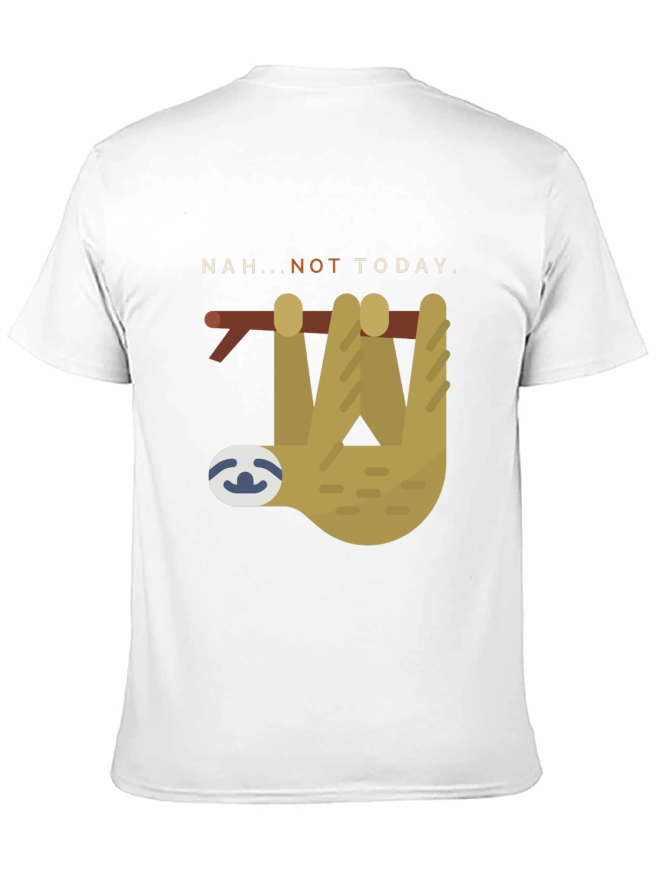Nah... Not Today Sloth Graphic Tee - Black