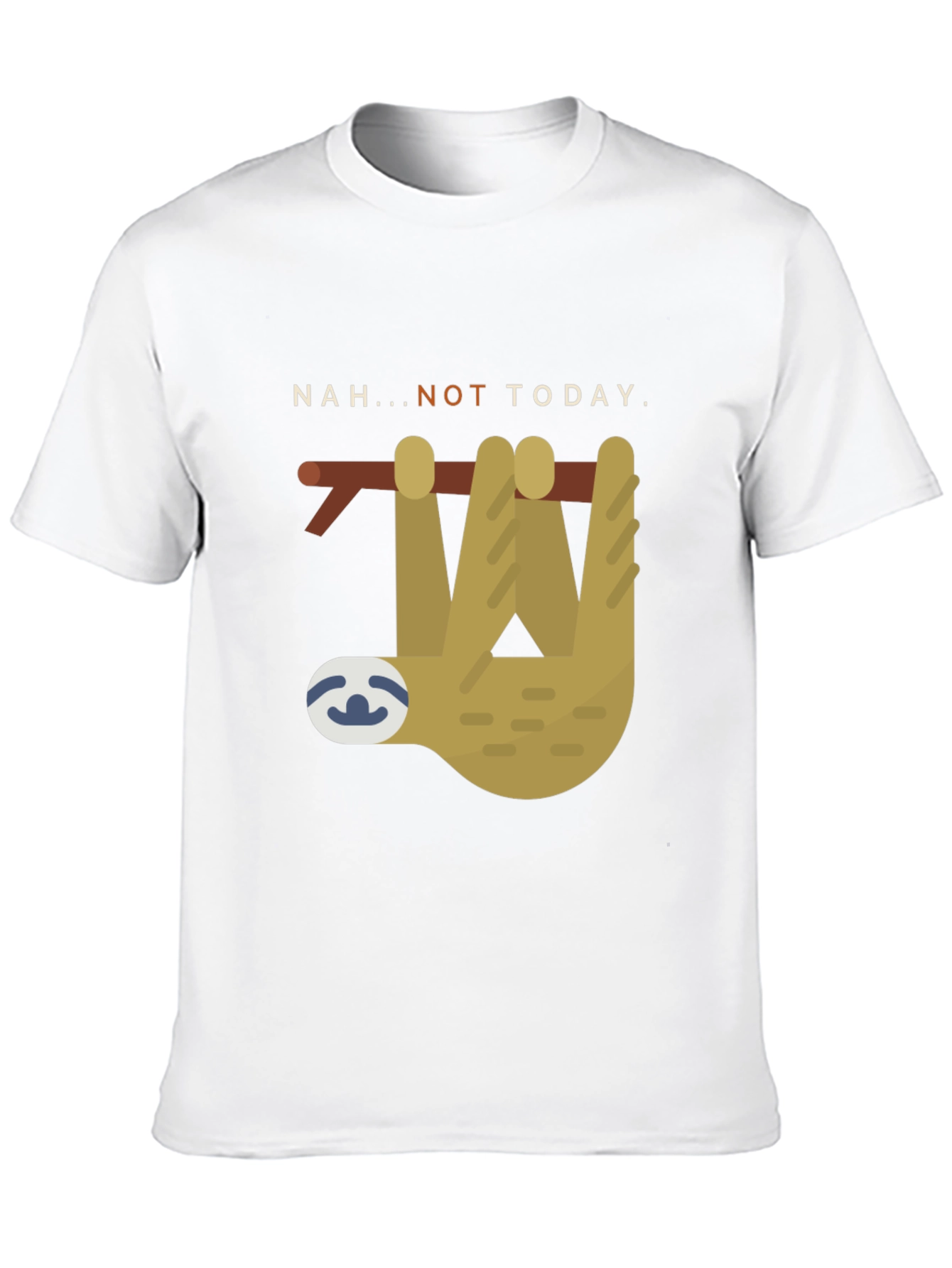 Nah... Not Today Sloth Graphic Tee - Black