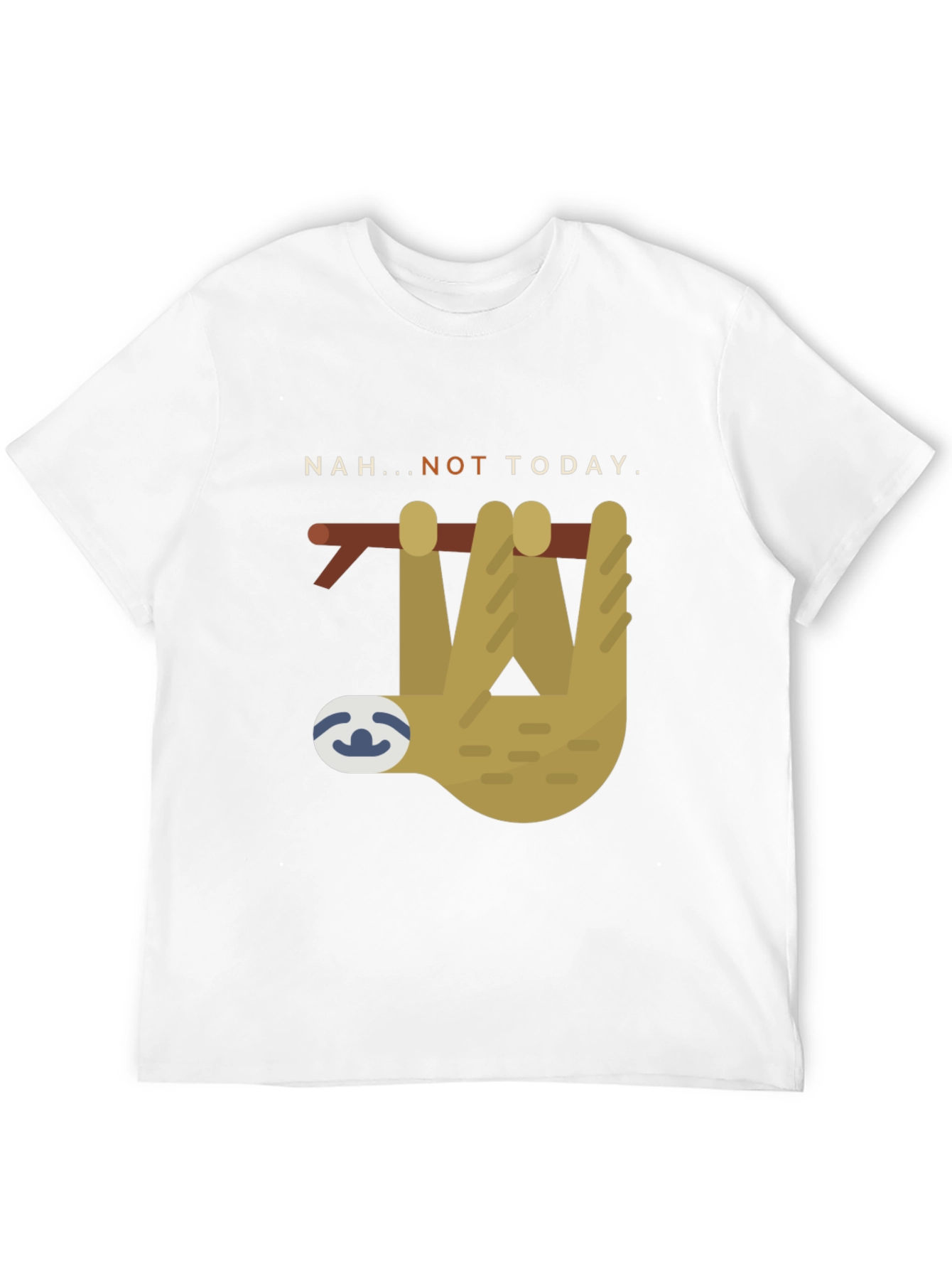 Nah... Not Today Sloth Graphic Tee - Black