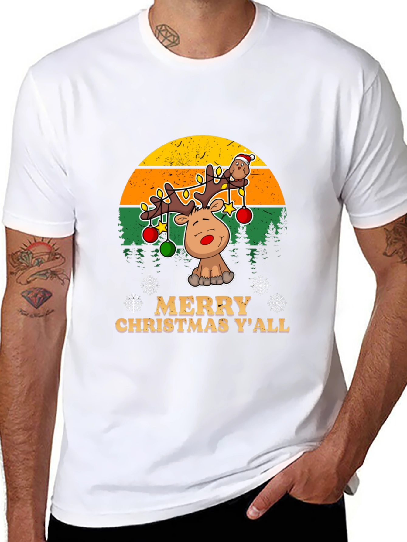 Merry Christmas Yall Reindeer T-Shirt
