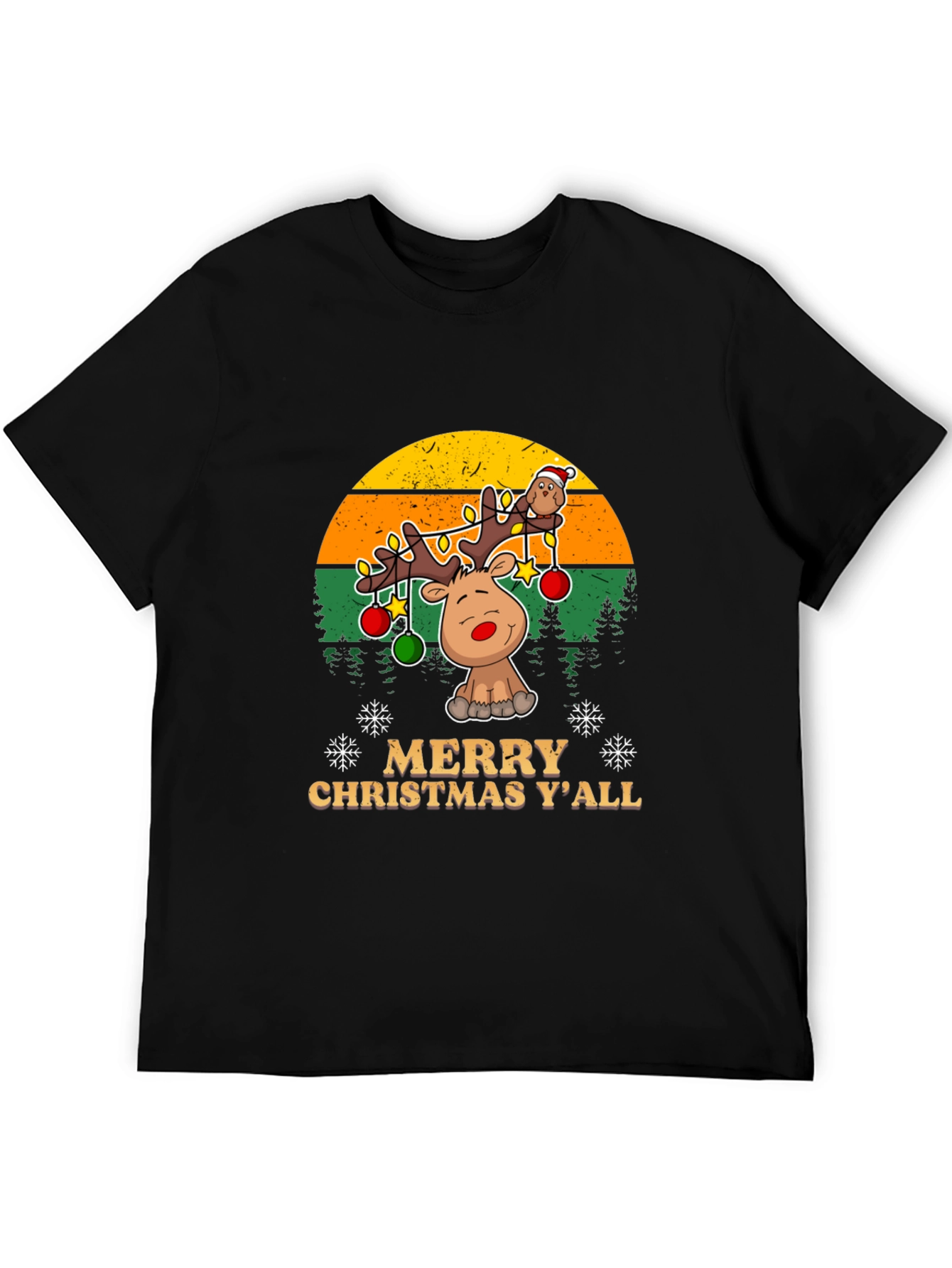 Merry Christmas Yall Reindeer T-Shirt