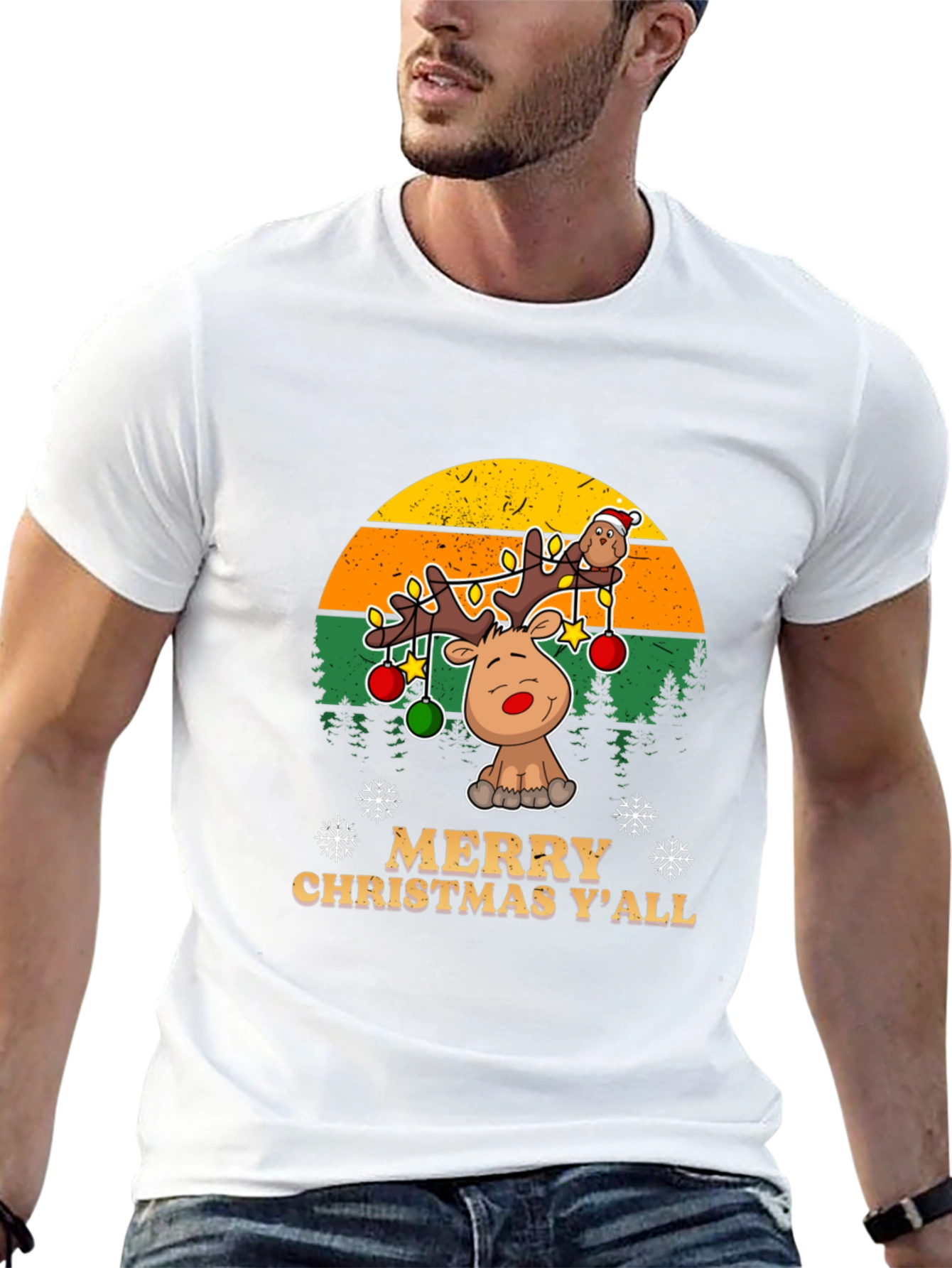 Merry Christmas Yall Reindeer T-Shirt