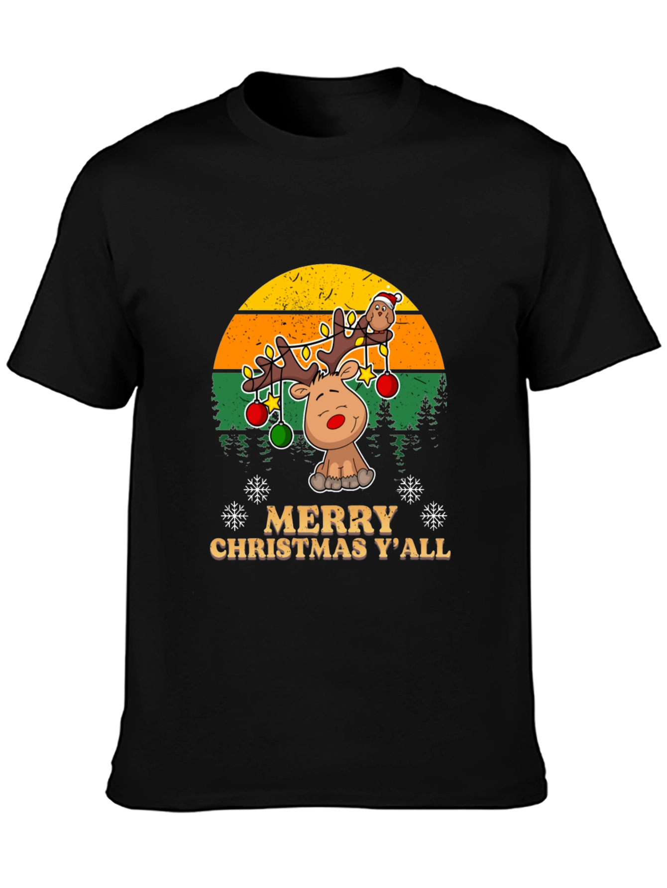 Merry Christmas Yall Reindeer T-Shirt