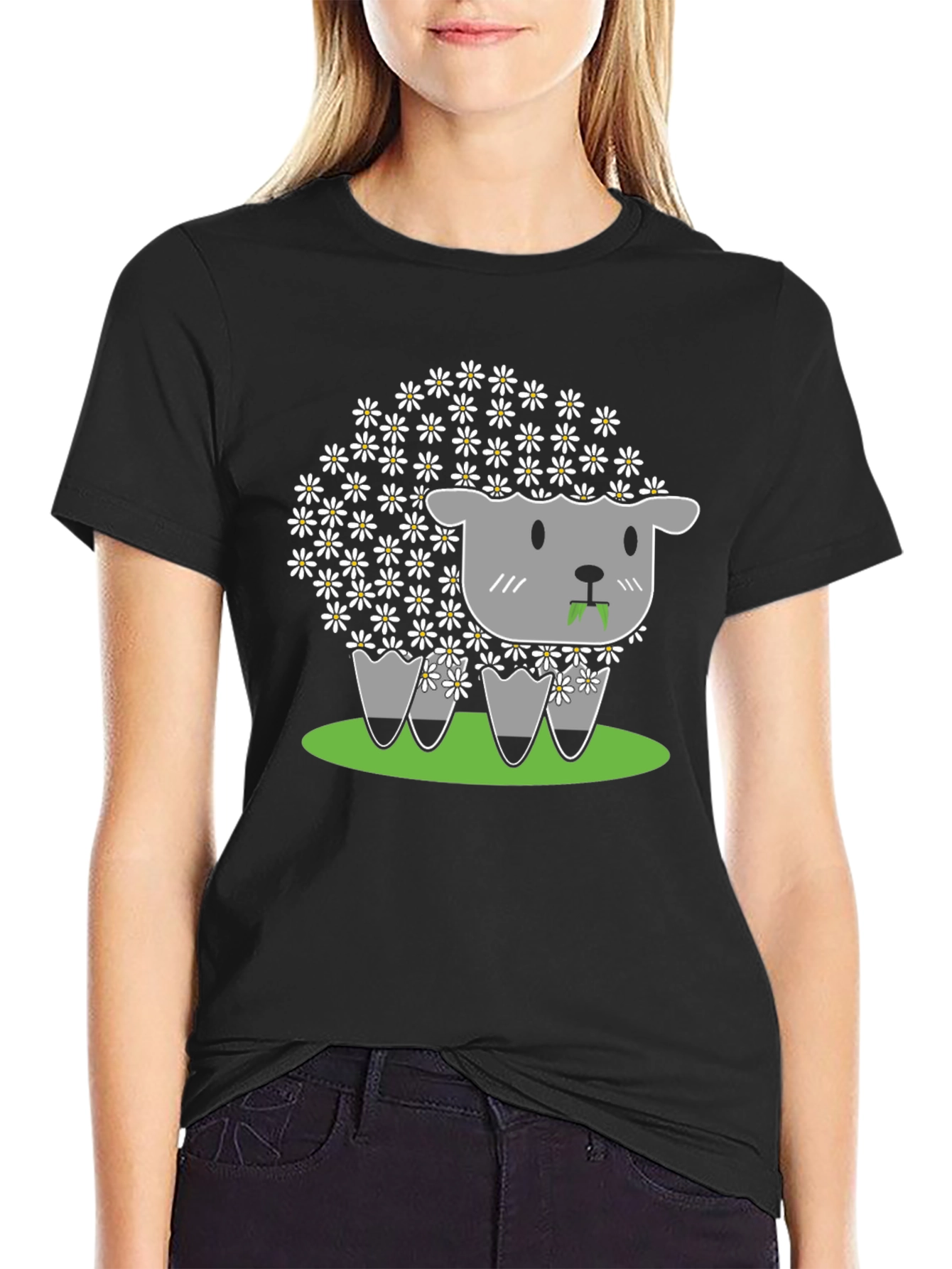 Daisy Sheep Graphic Tee - Cute & Unique