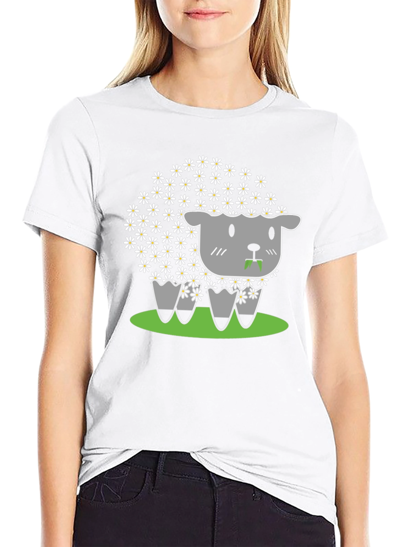 Daisy Sheep Graphic Tee - Cute & Unique