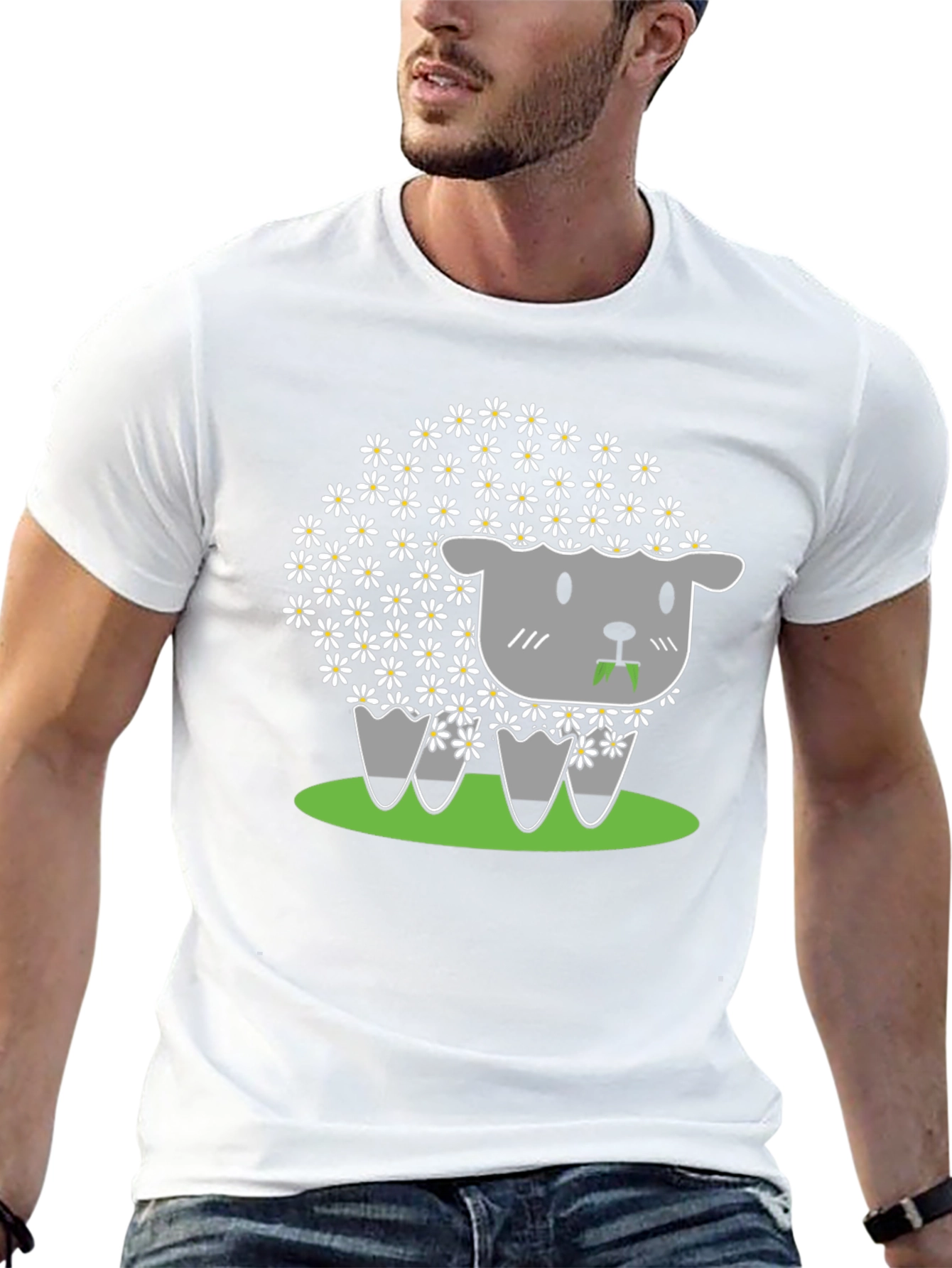 Daisy Sheep Graphic Tee - Cute & Unique