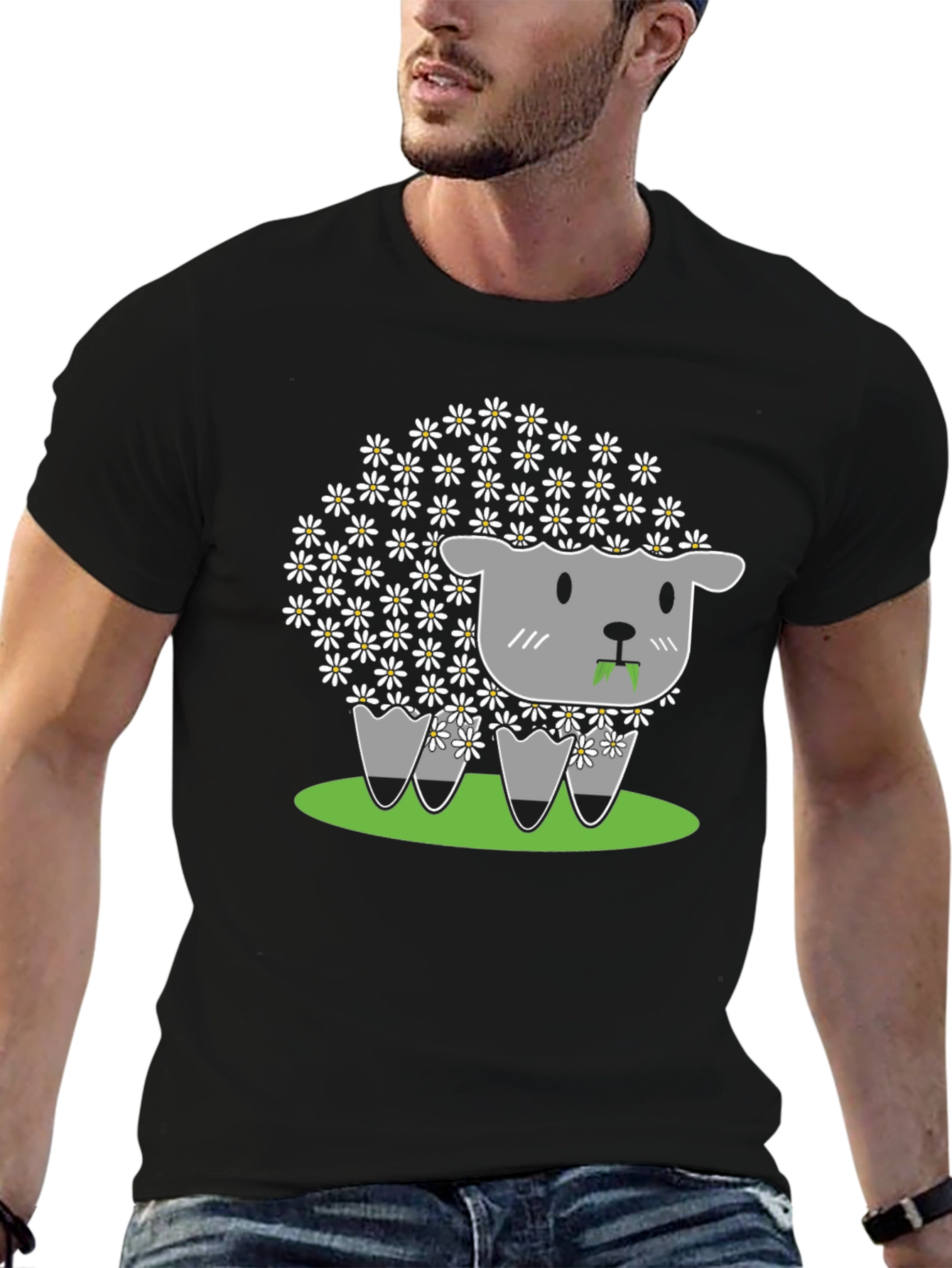 Daisy Sheep Graphic Tee - Cute & Unique