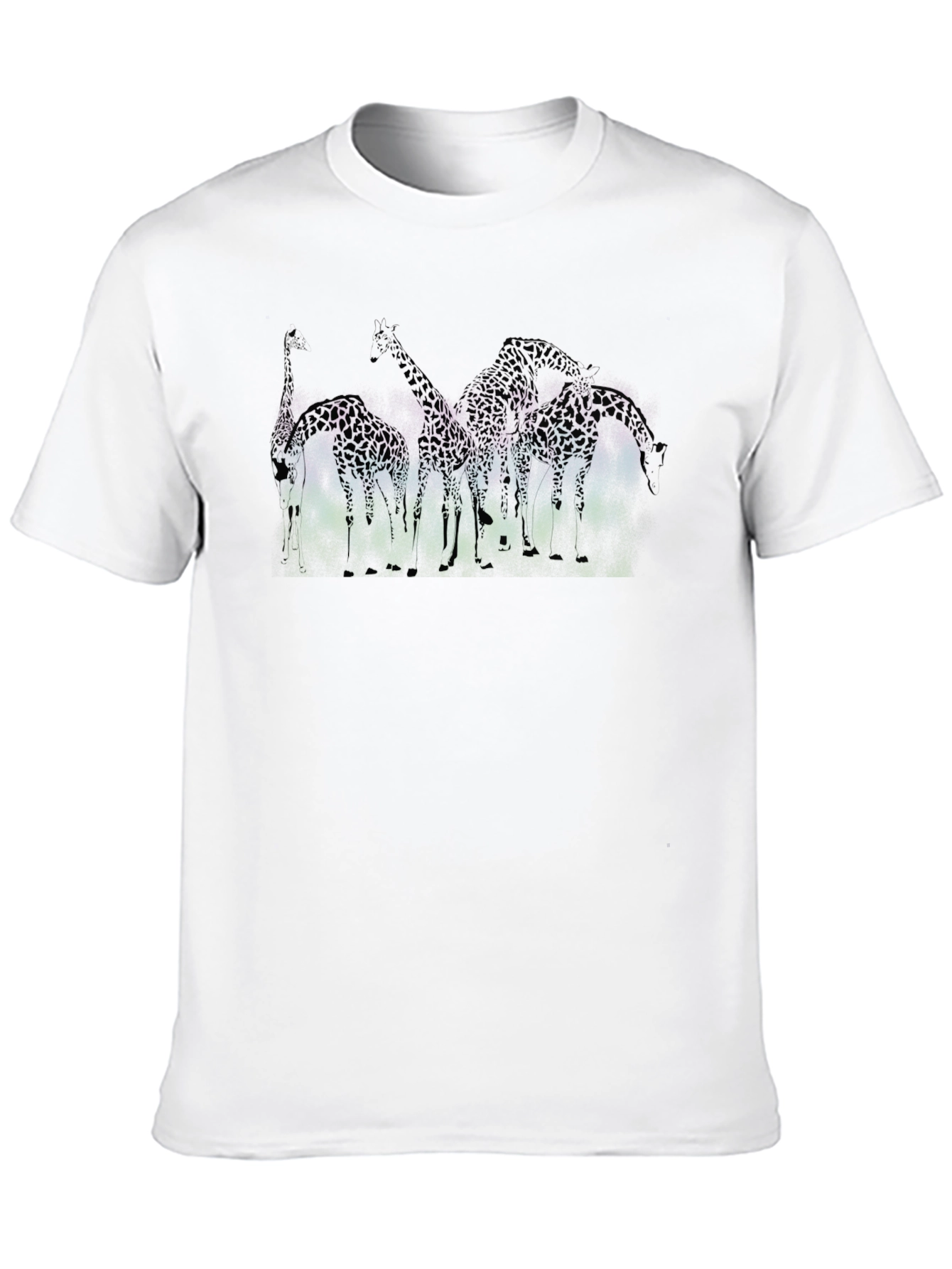 Giraffe Aurora Black T-Shirt