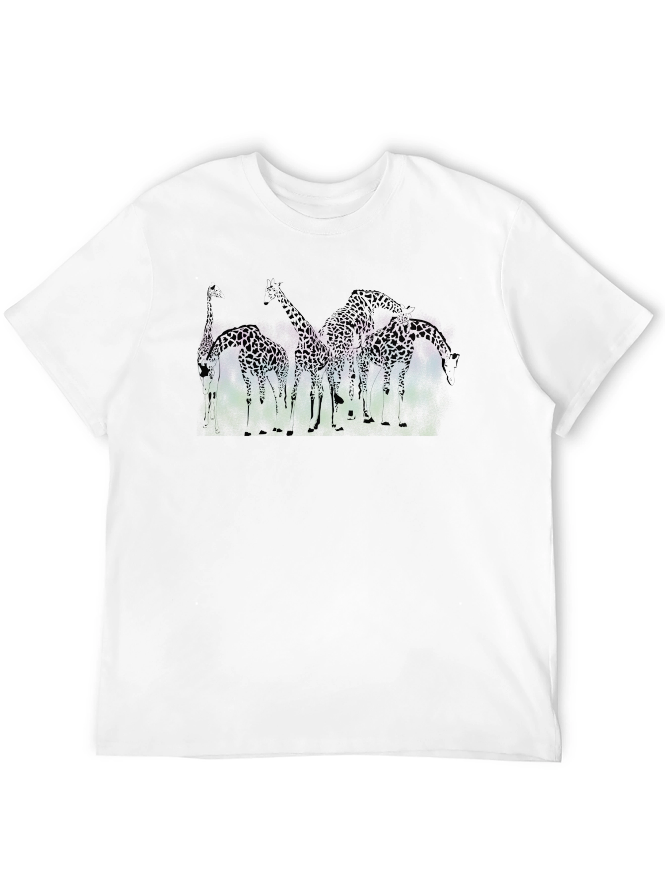 Giraffe Aurora Black T-Shirt