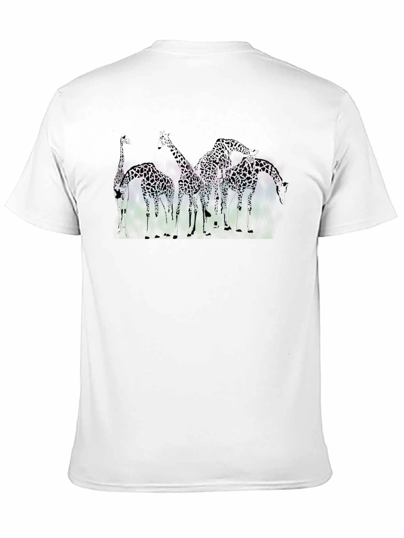 Giraffe Aurora Black T-Shirt