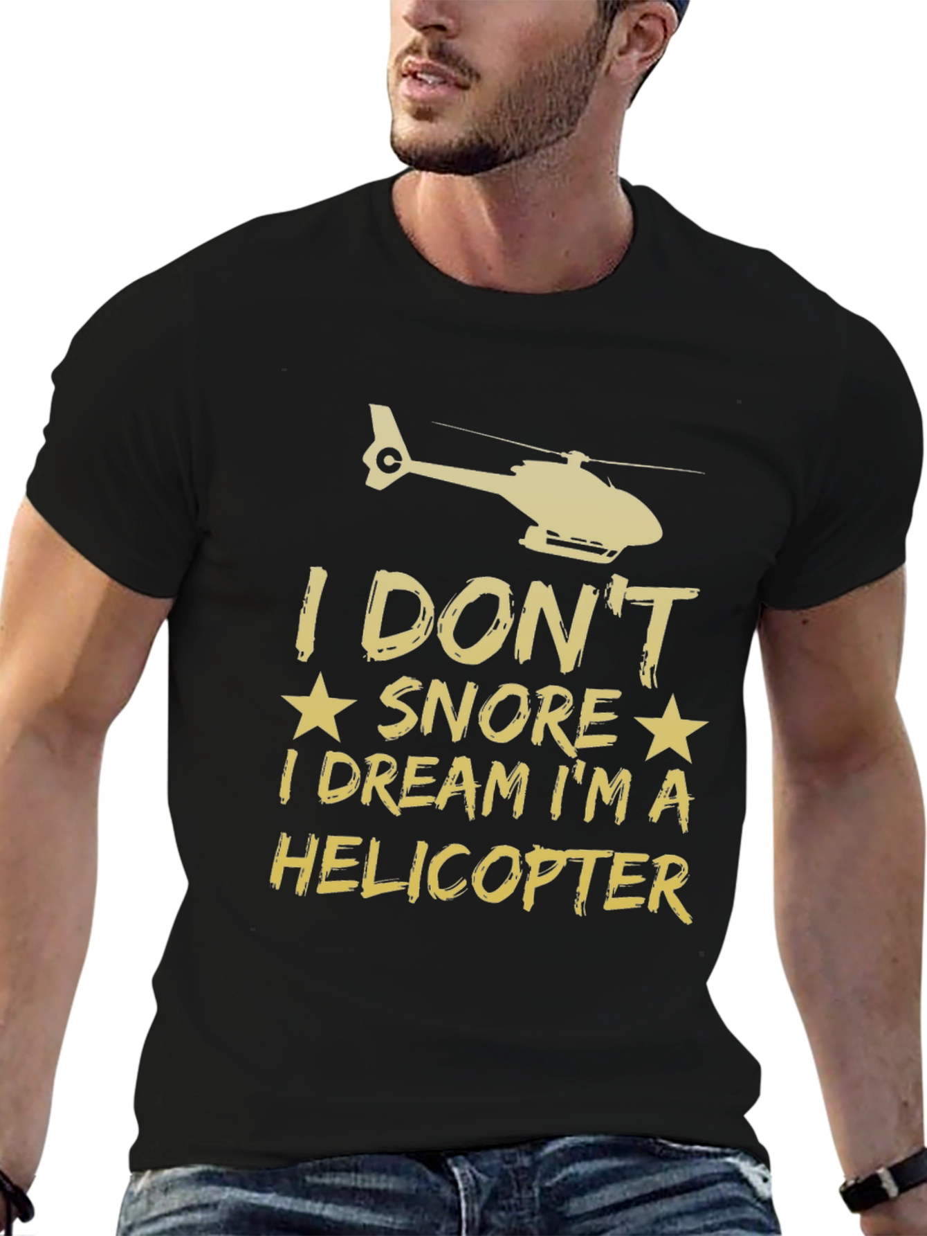 Helicopter Dreamer T-Shirt Funny Aviation Tee