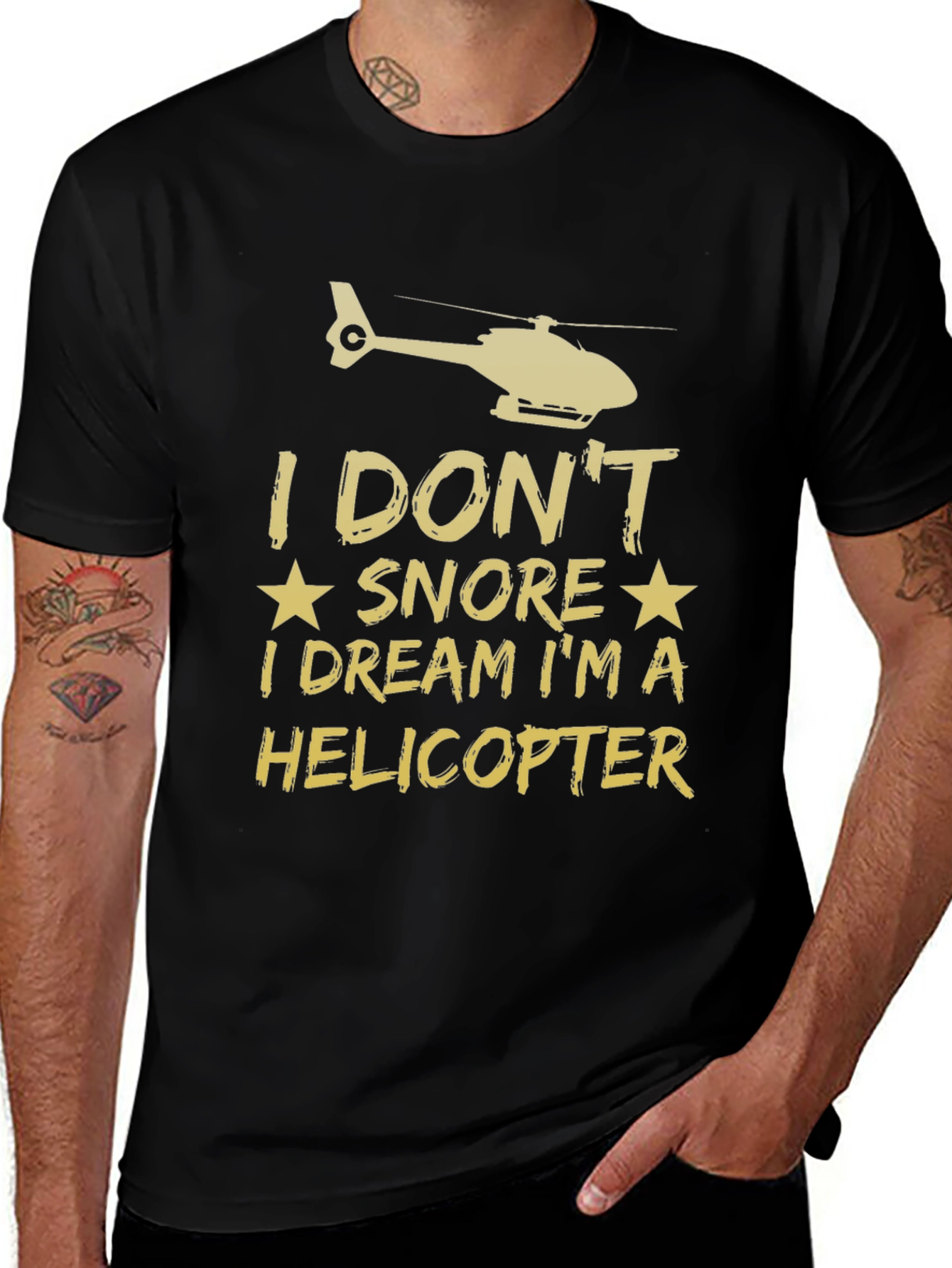 Helicopter Dreamer T-Shirt Funny Aviation Tee