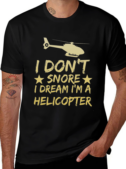 Helicopter Dreamer T-Shirt Funny Aviation Tee