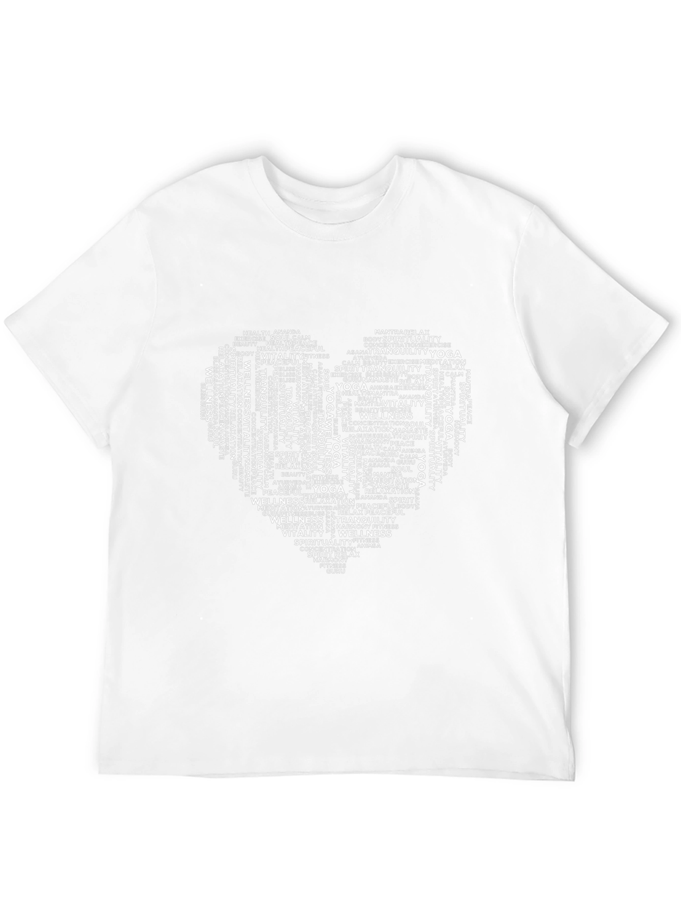 Yoga Heart Word Art Graphic T-Shirt