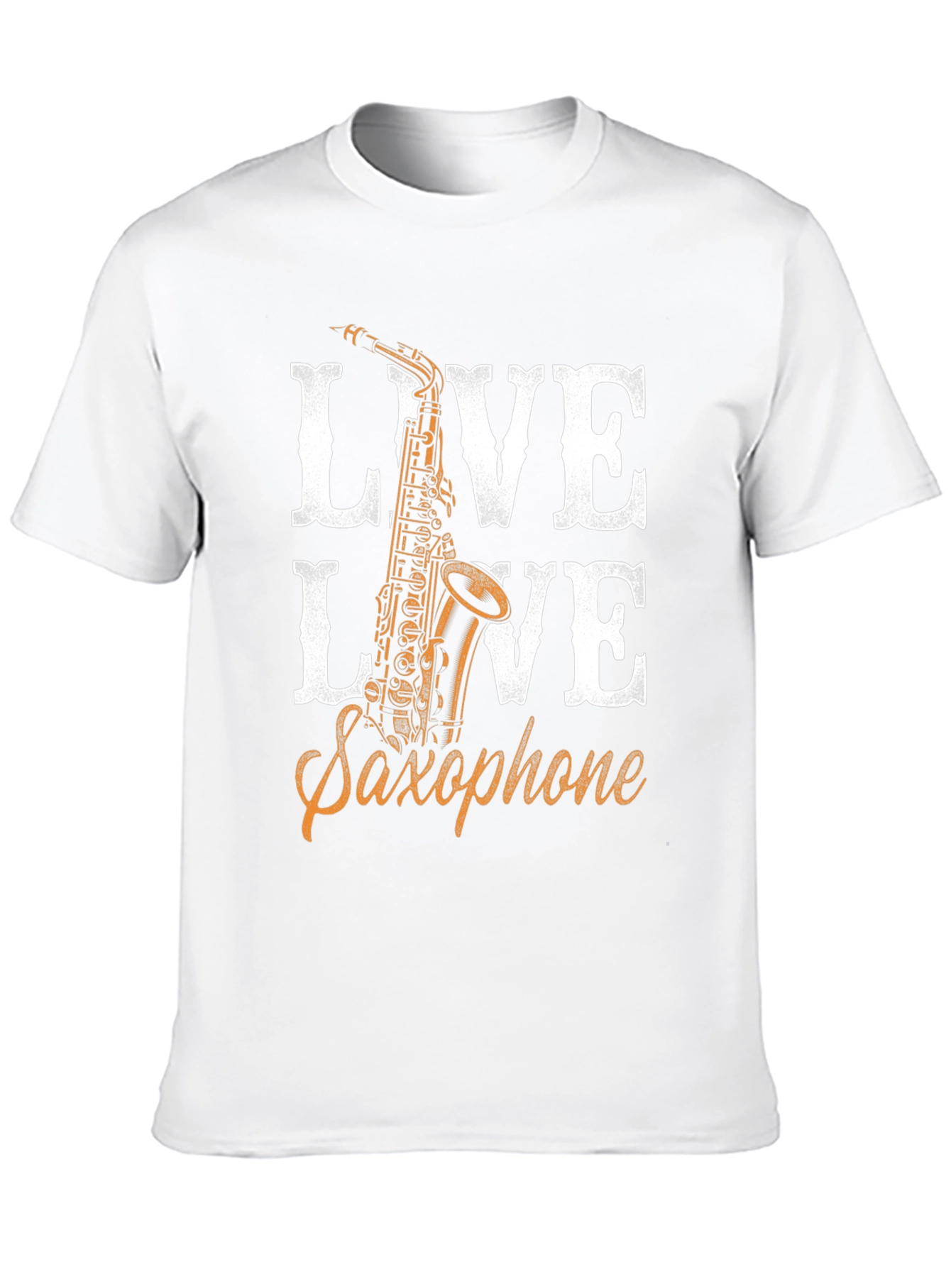 Live Saxophone T-Shirt - Black Graphic Tee