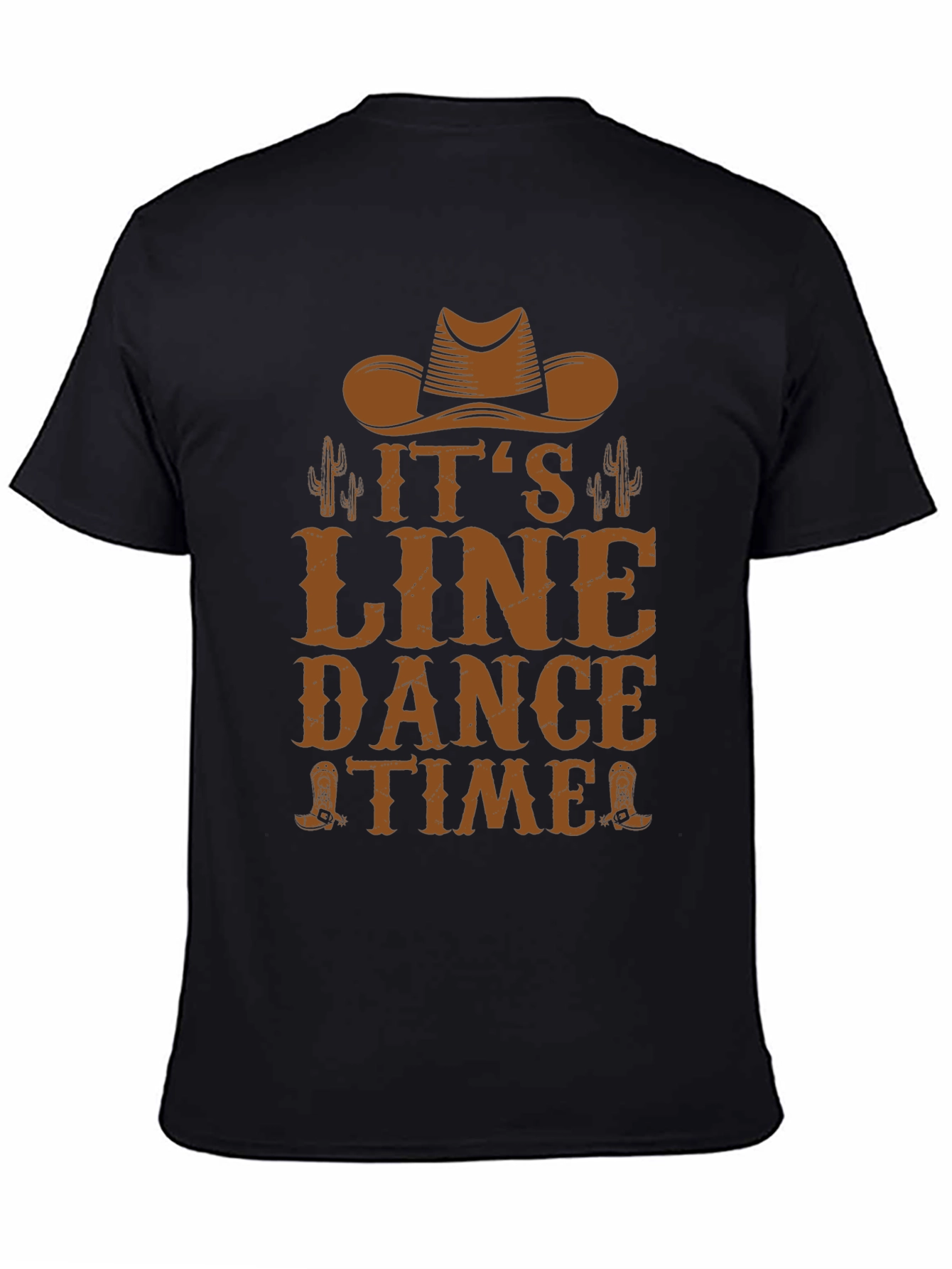 Its Line Dance Time! T-Shirt Cowboy Graphic Tee