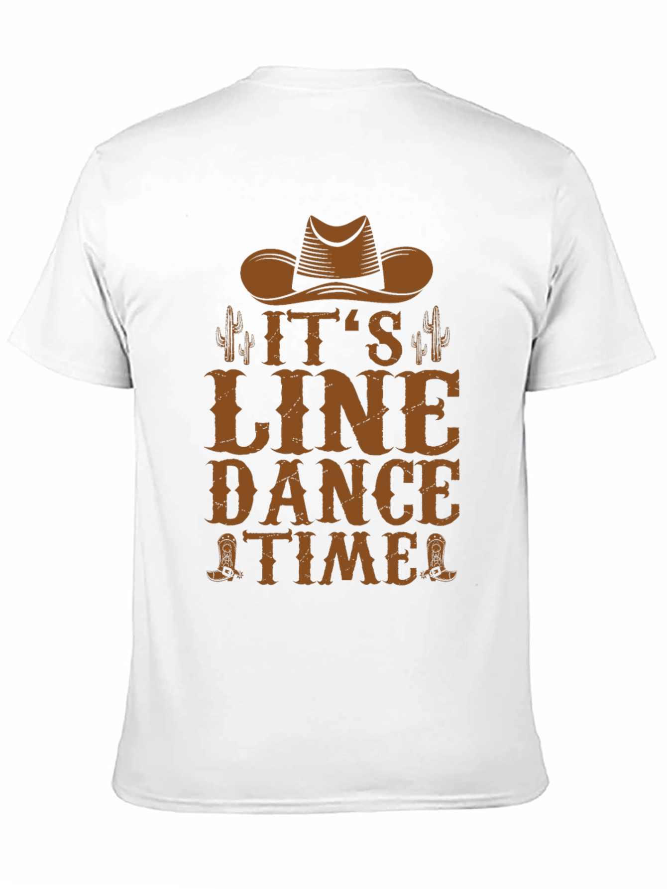 Its Line Dance Time! T-Shirt Cowboy Graphic Tee