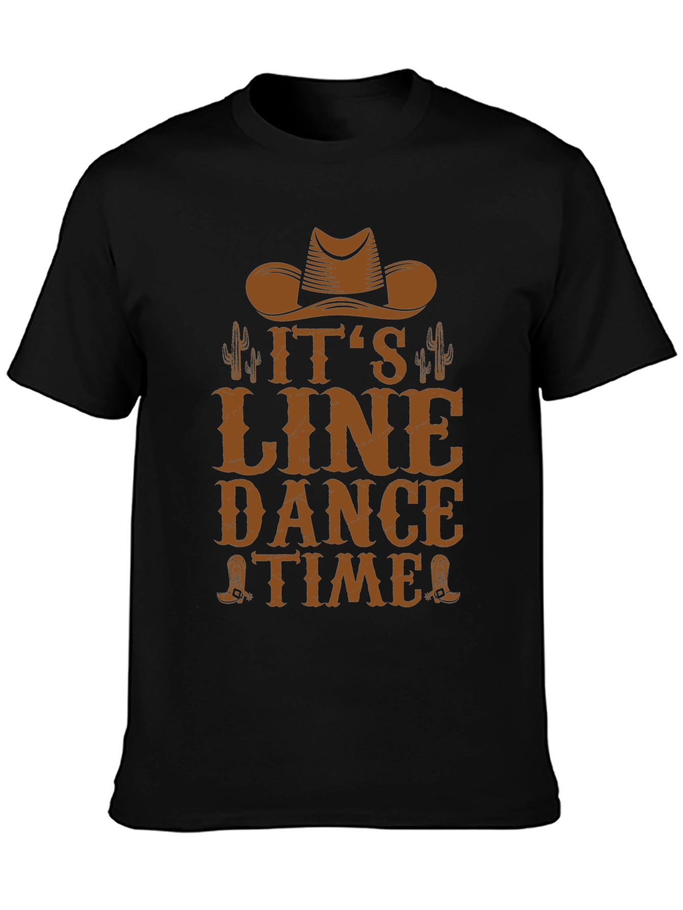 Its Line Dance Time! T-Shirt Cowboy Graphic Tee