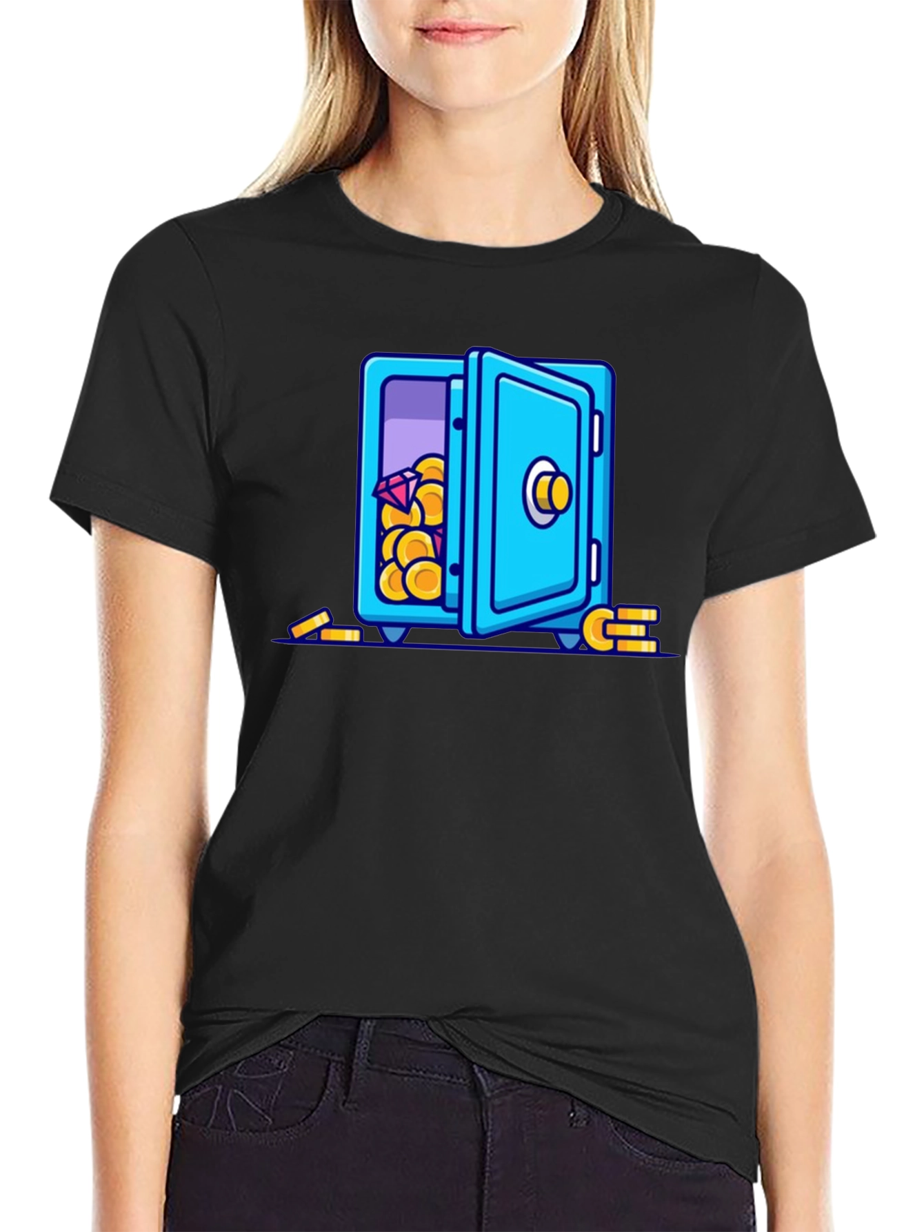 Cartoon Safe T-Shirt - Black