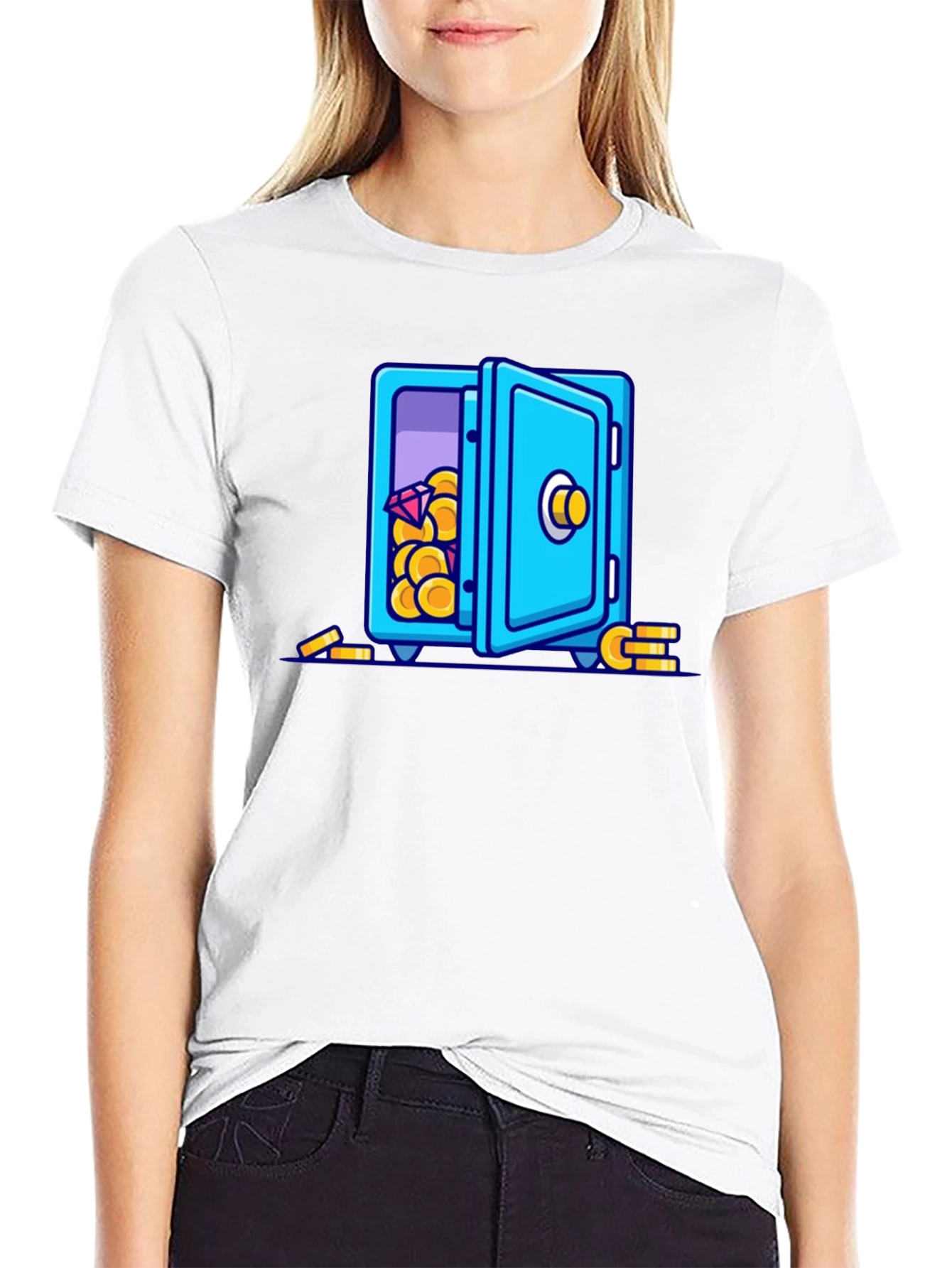 Cartoon Safe T-Shirt - Black