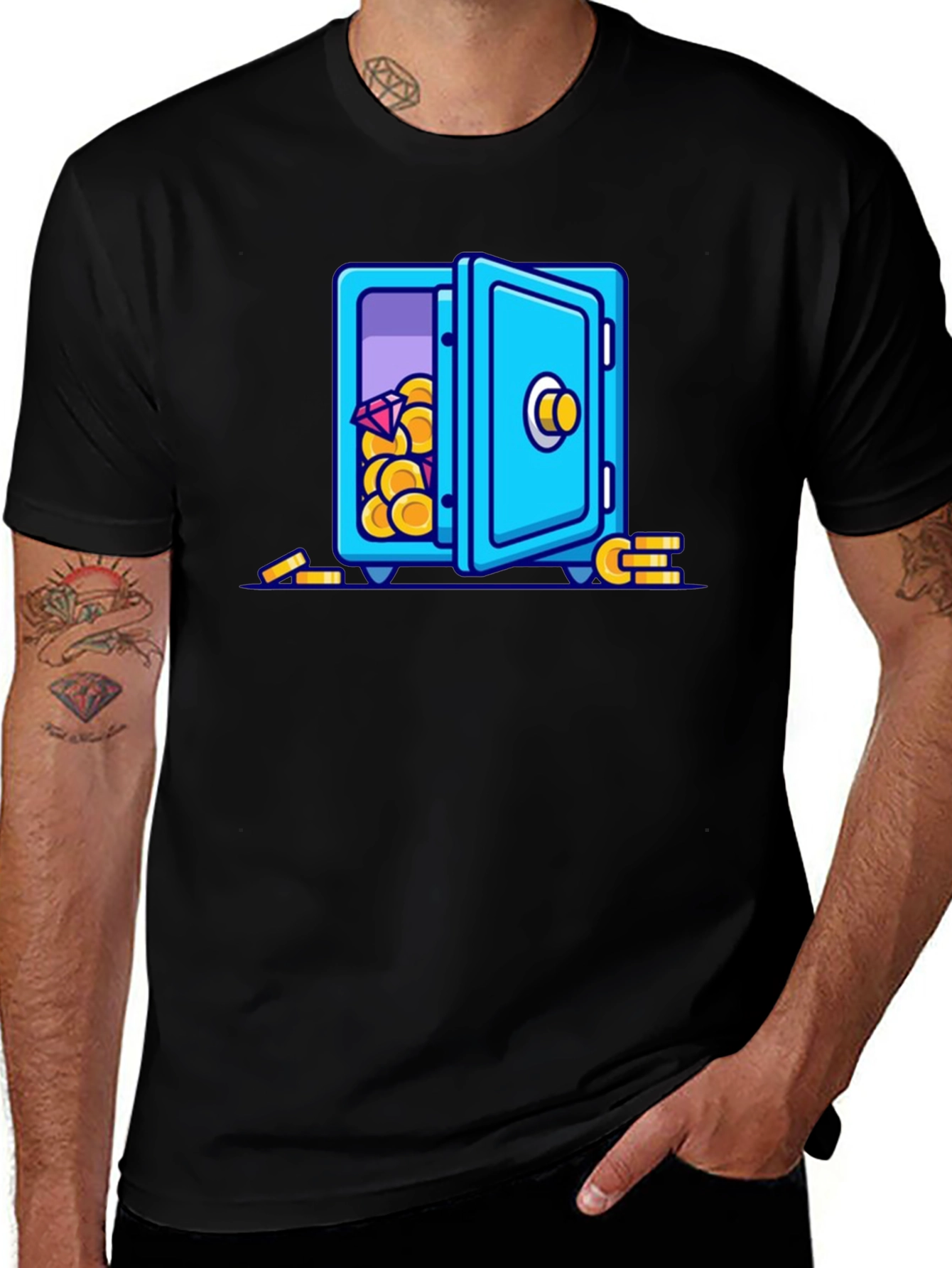 Cartoon Safe T-Shirt - Black
