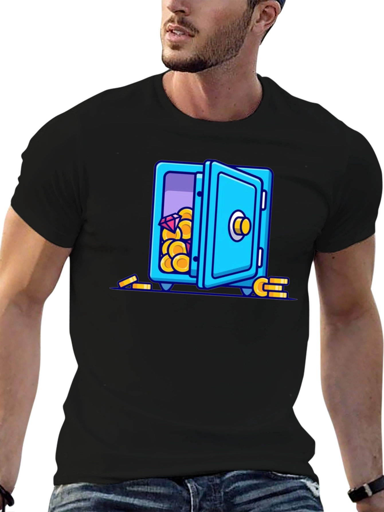 Cartoon Safe T-Shirt - Black