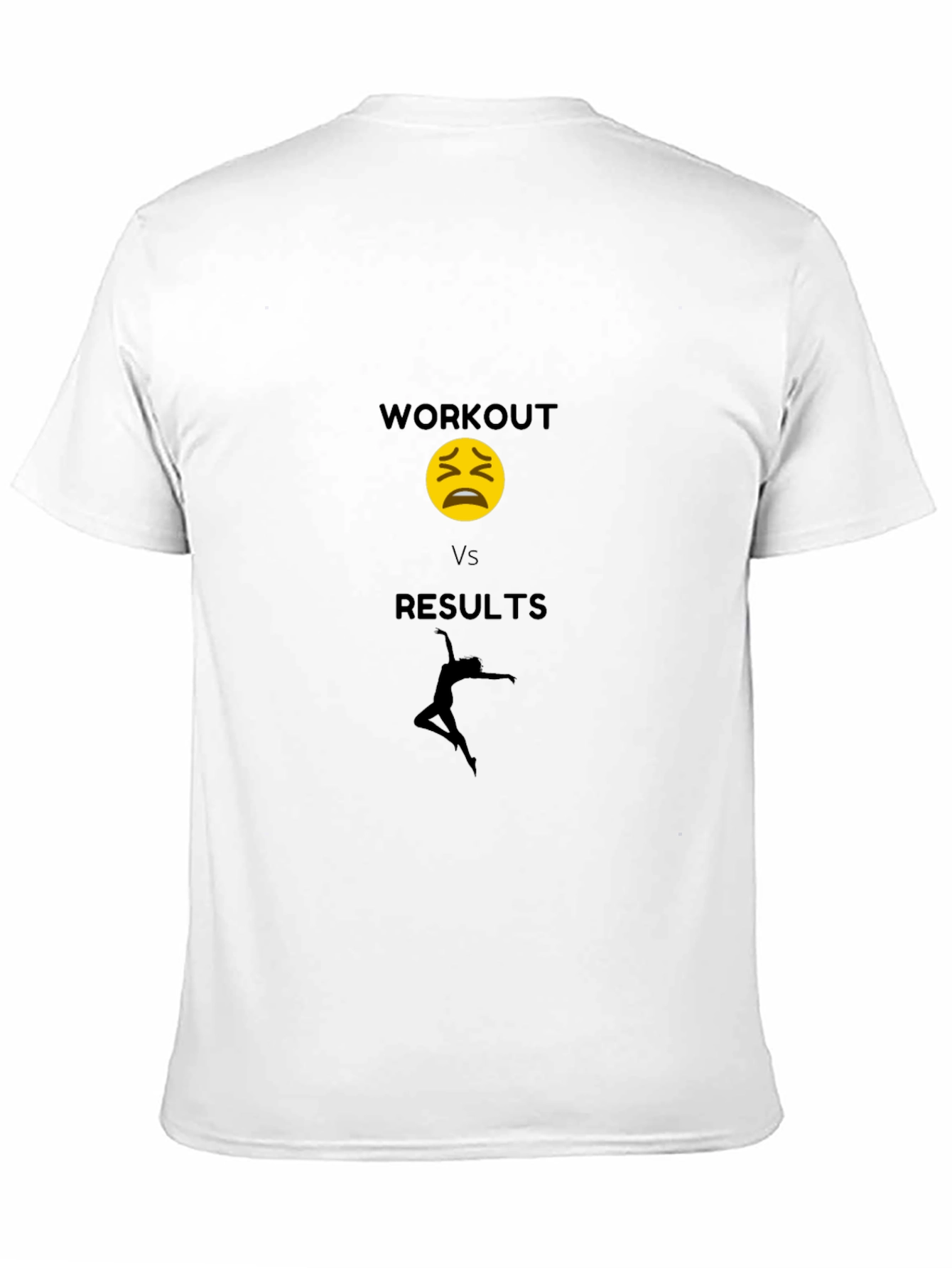 Workout vs Results Black Graphic T-Shirt