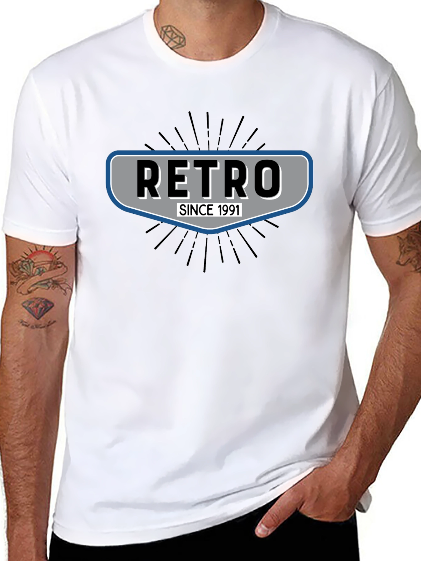 Retro Since 1991 Black T-Shirt