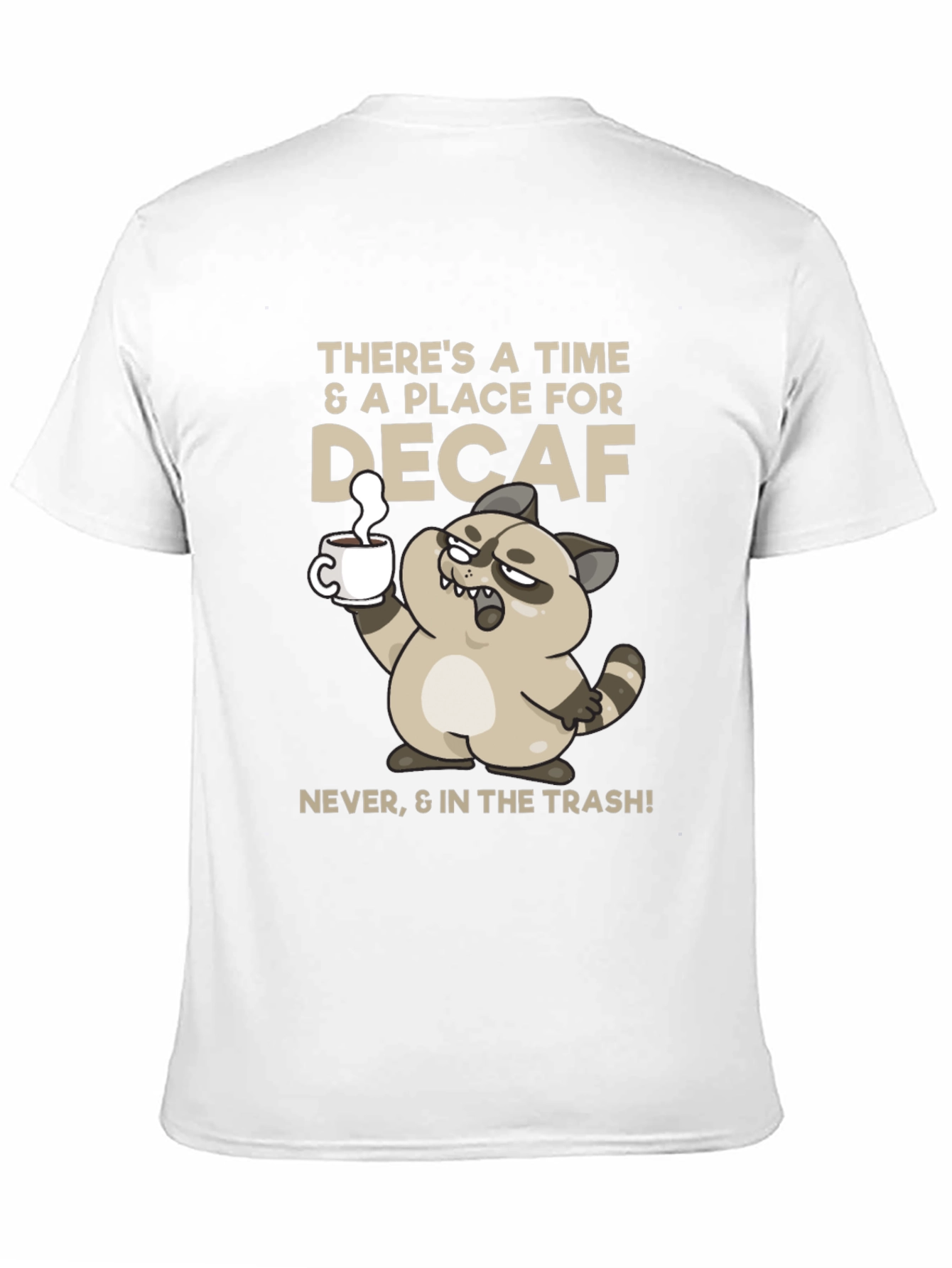 Funny Decaf Coffee Racoon T-Shirt
