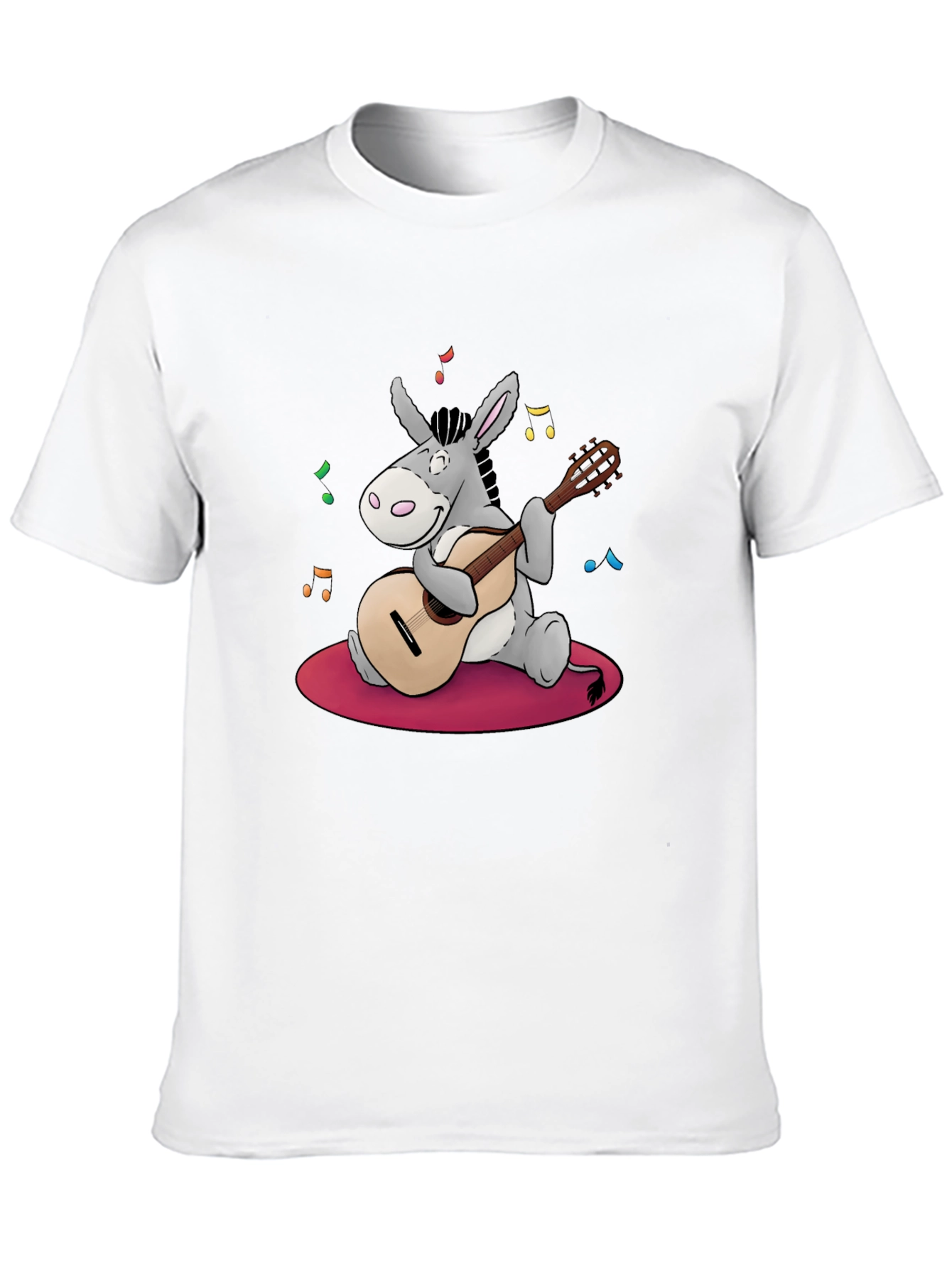 Donkey Guitar Player Black T-Shirt