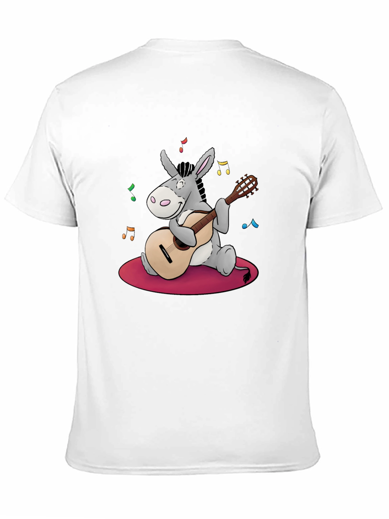 Donkey Guitar Player Black T-Shirt