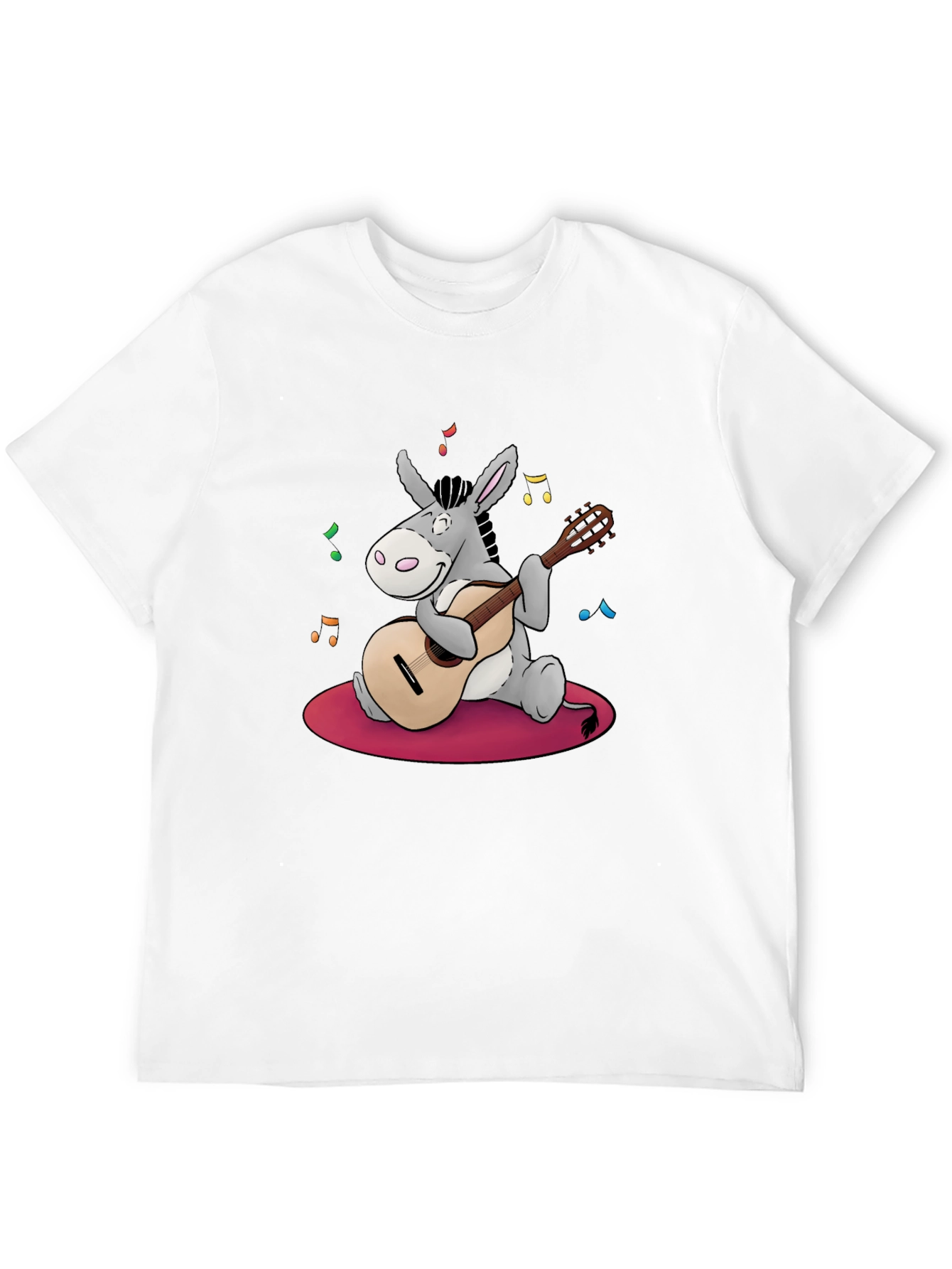 Donkey Guitar Player Black T-Shirt