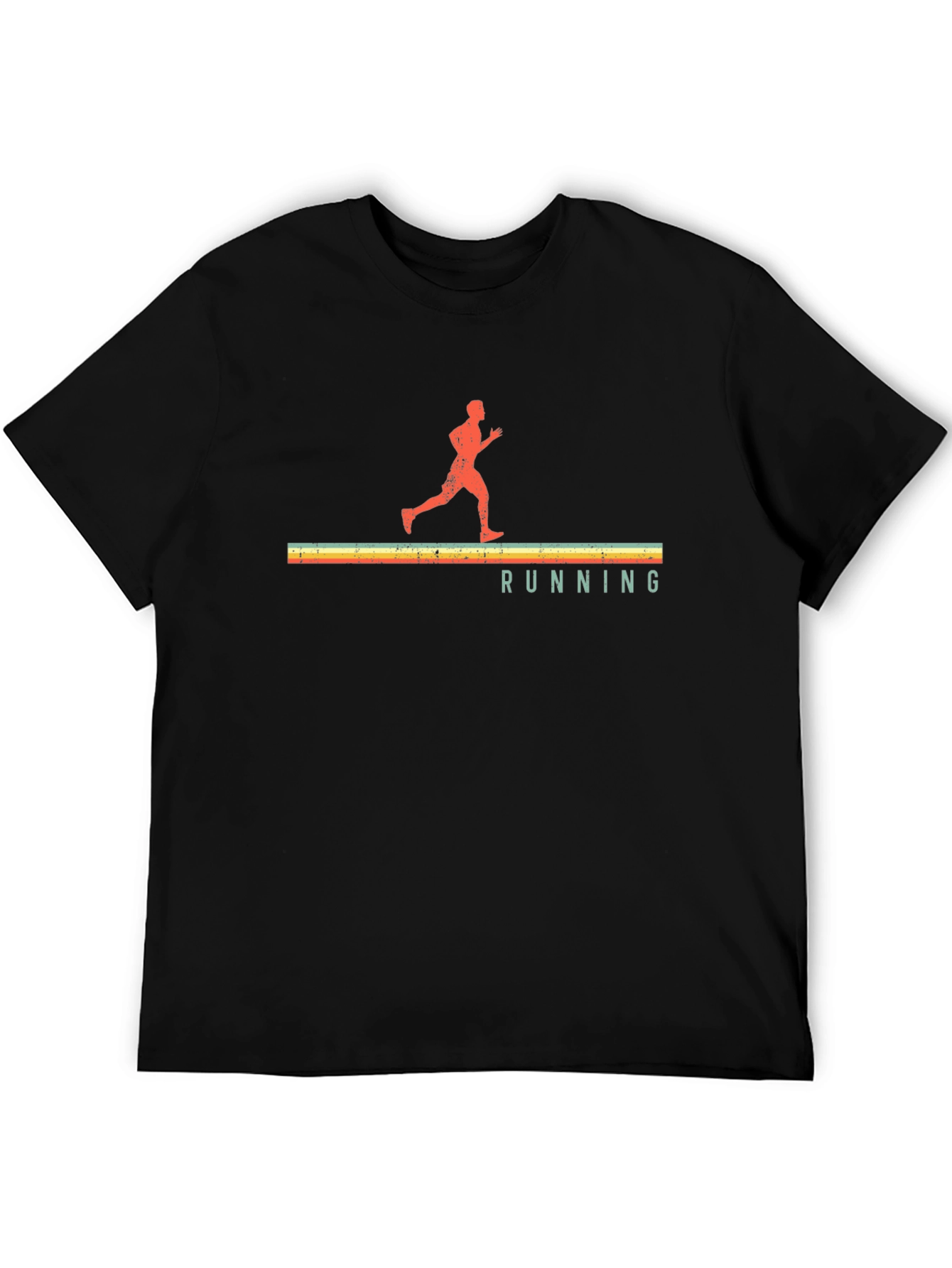 Retro Running Graphic Tee - Black