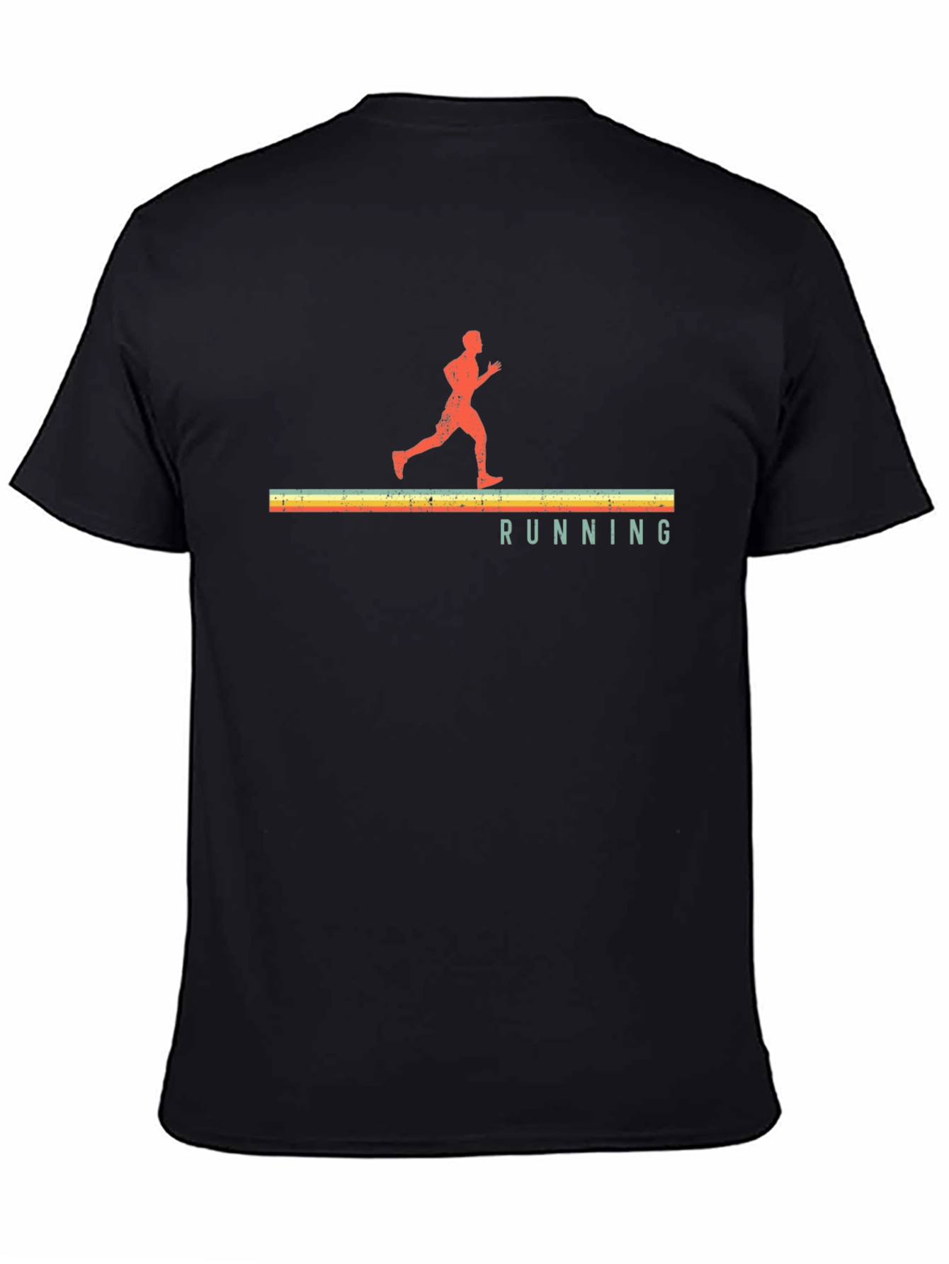 Retro Running Graphic Tee - Black