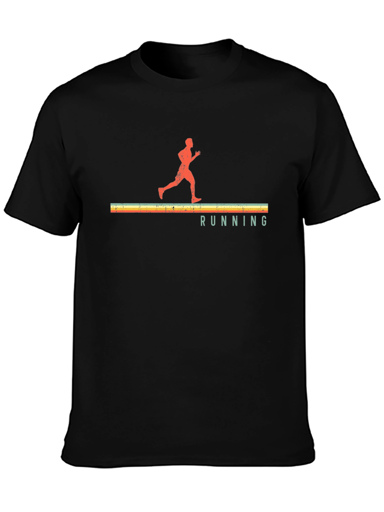 Retro Running Graphic Tee - Black