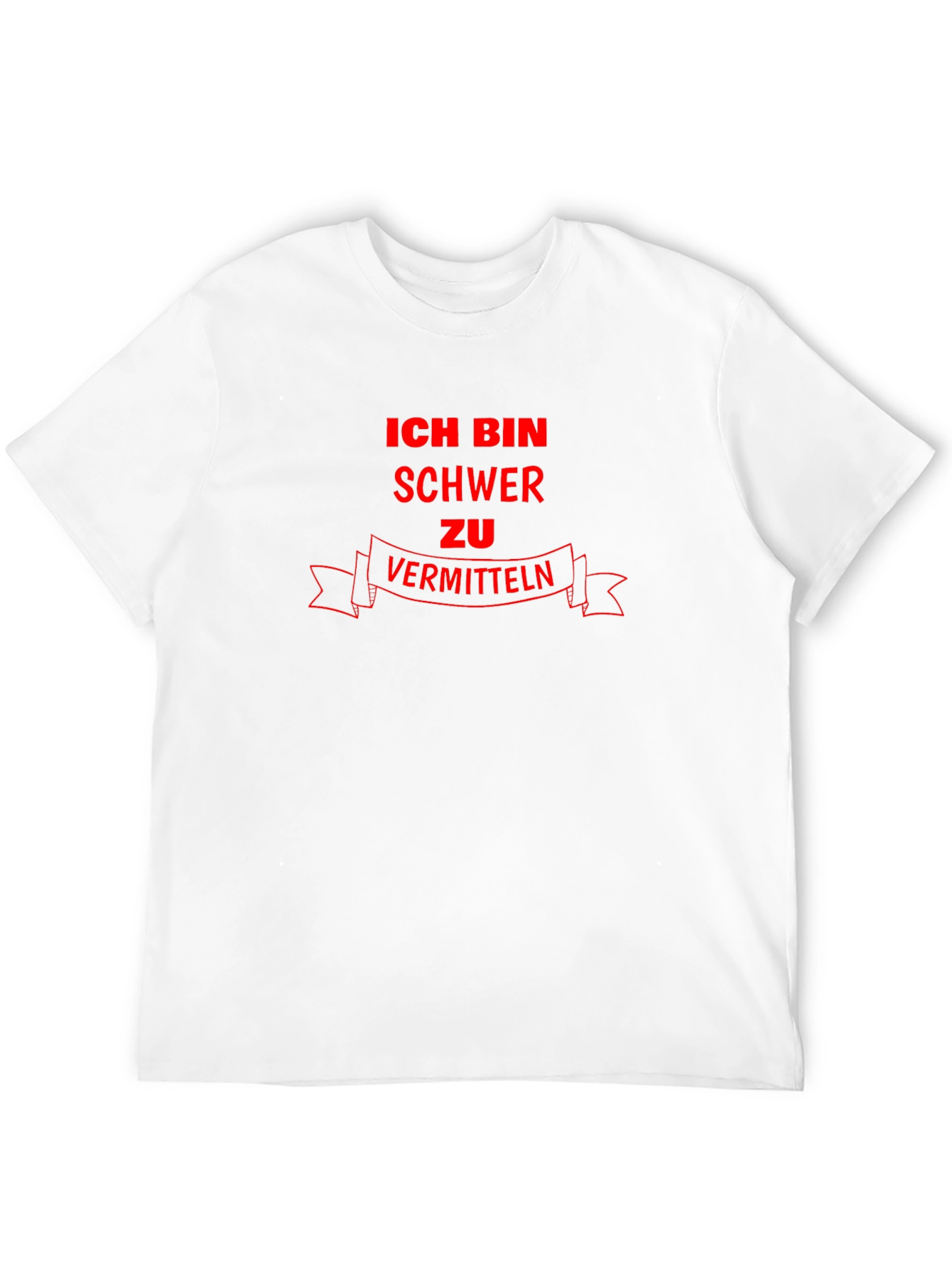 Ich Bin Schwer zu Vermitteln Black Graphic T-Shirt