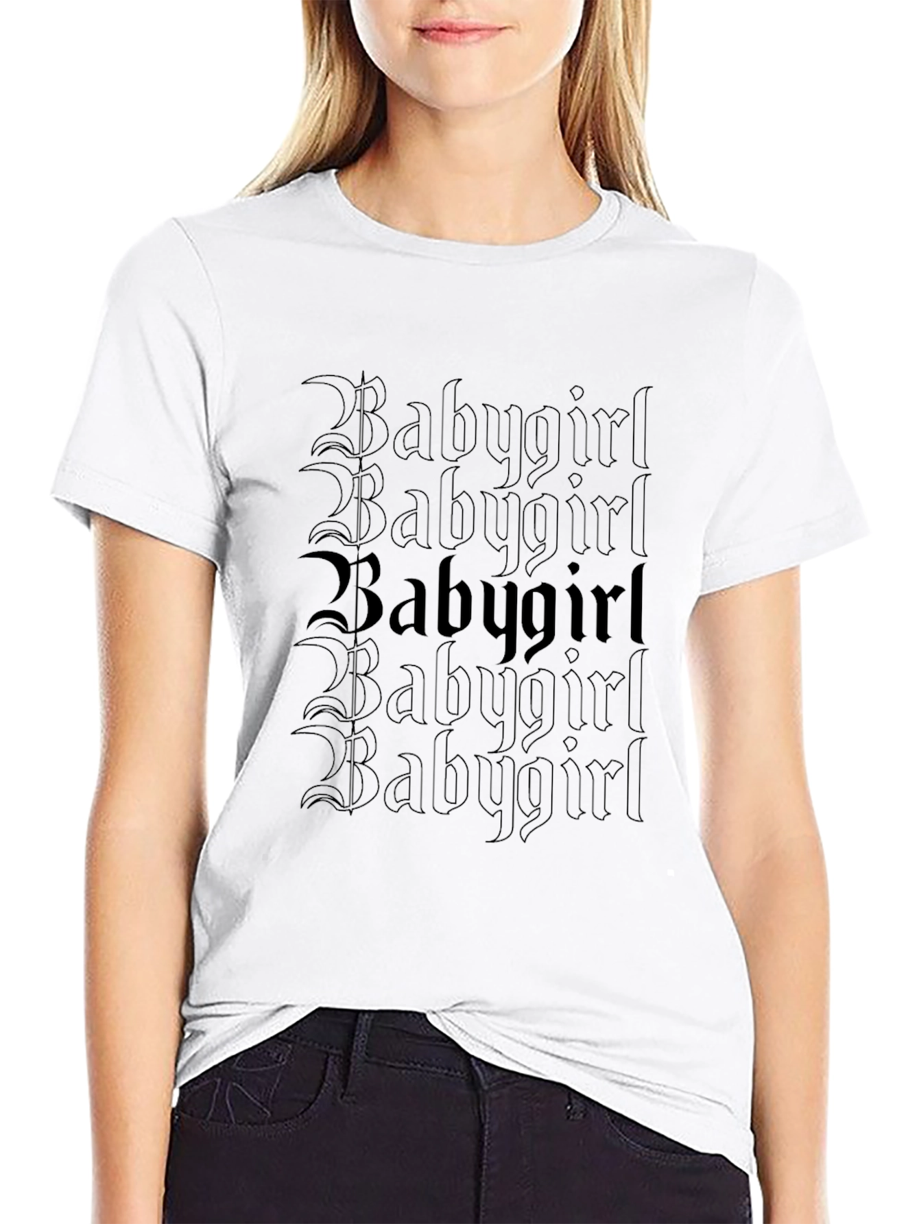 Babygirl Gothic Tee - Dark Aesthetic Print Shirt